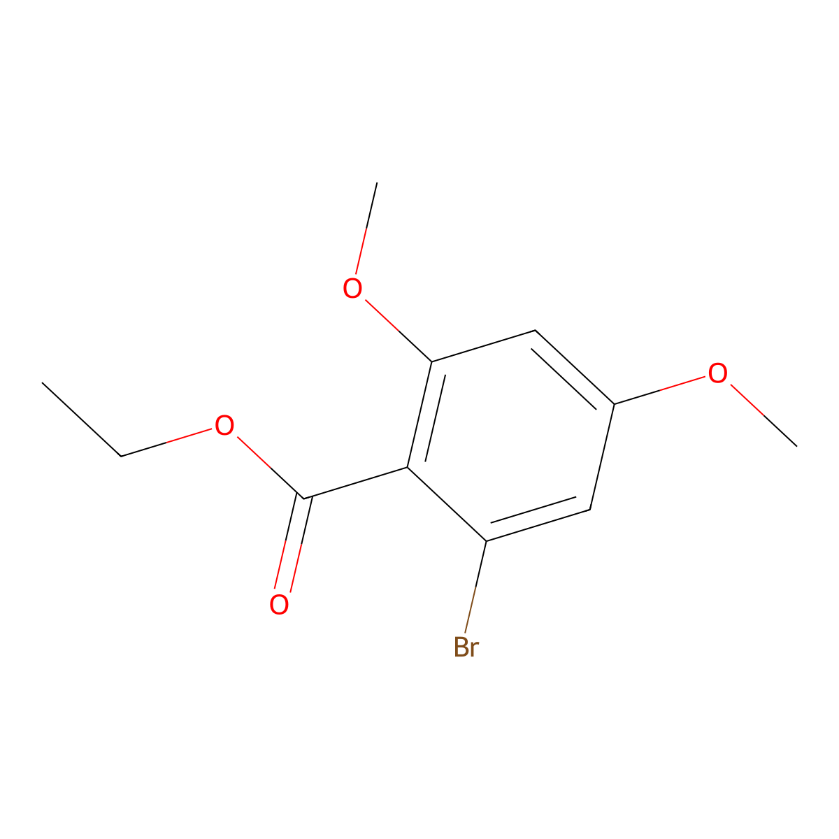 Ethyl 2-bromo-4,6-dimethoxybenzoate molecular structure, CAS 1822867-07-1