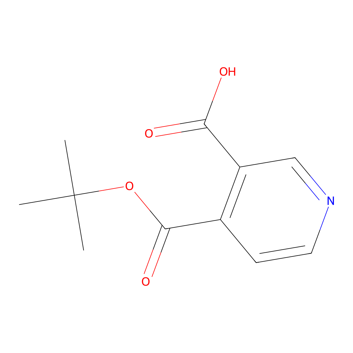 4-(Tert-butoxycarbonyl)nicotinic acid molecular structure, CAS 1822868-10-9