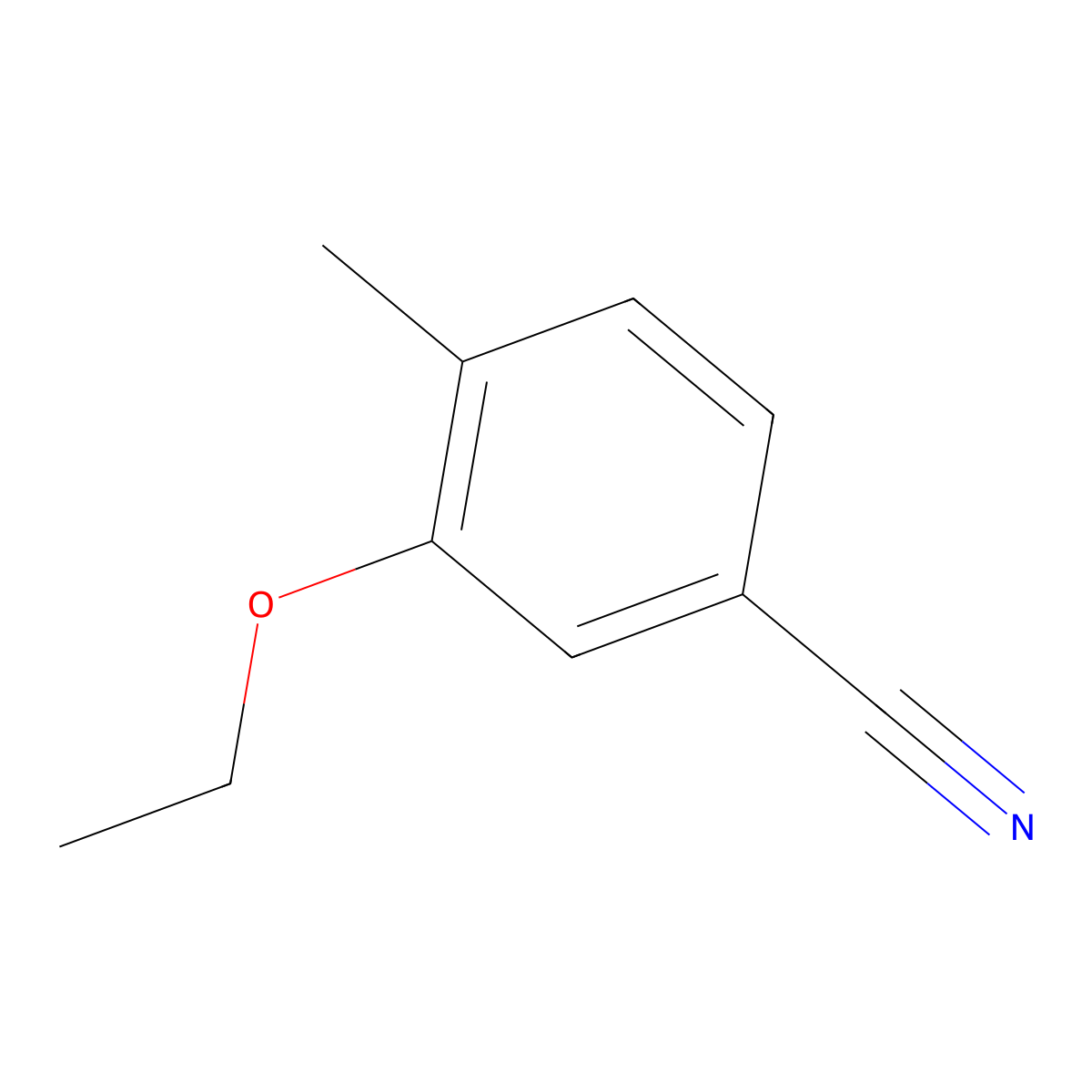 3-Ethoxy-4-methylbenzonitrile molecular structure, CAS 182287-57-6