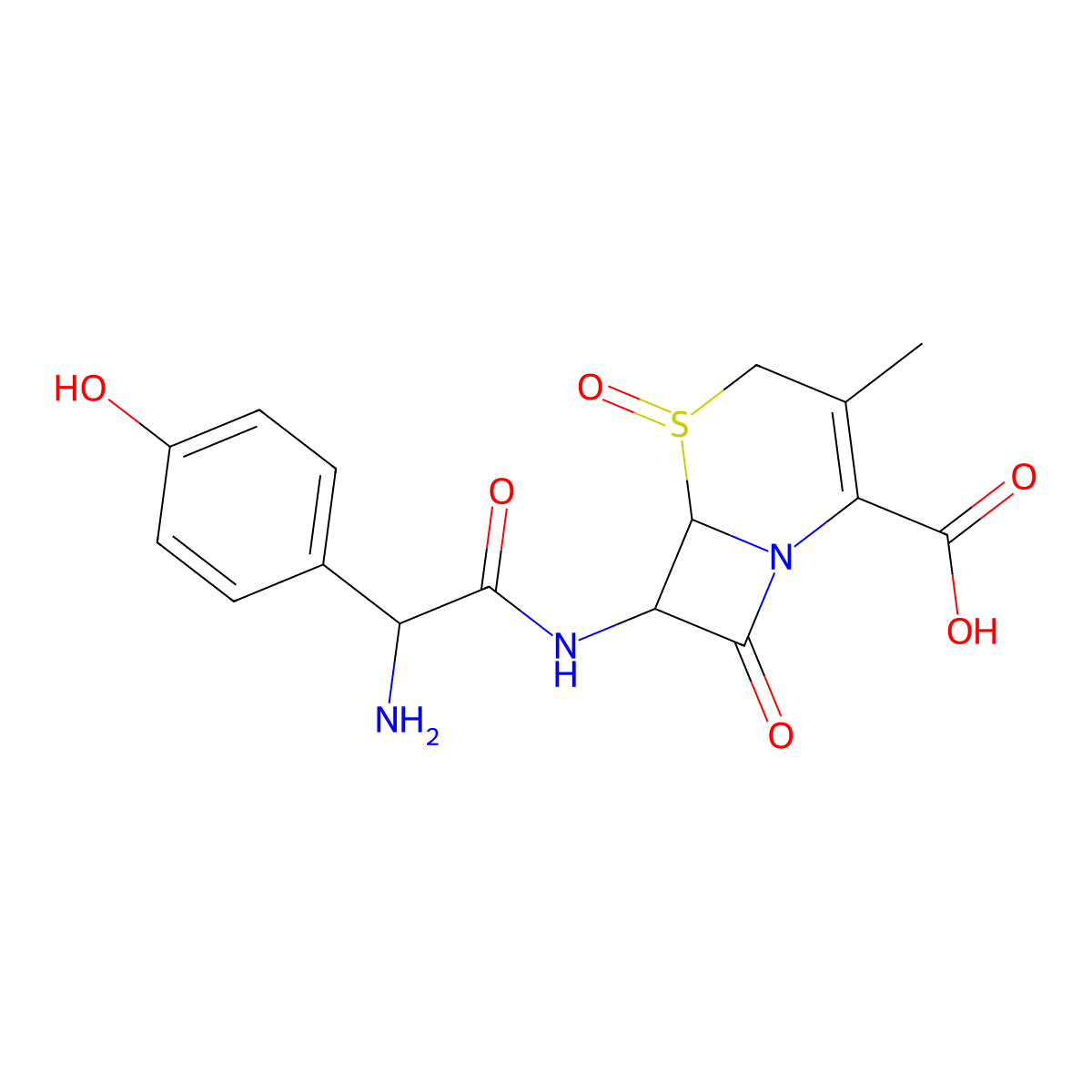 Cefadroxil Sulfoxide molecular structure, CAS 182290-77-3