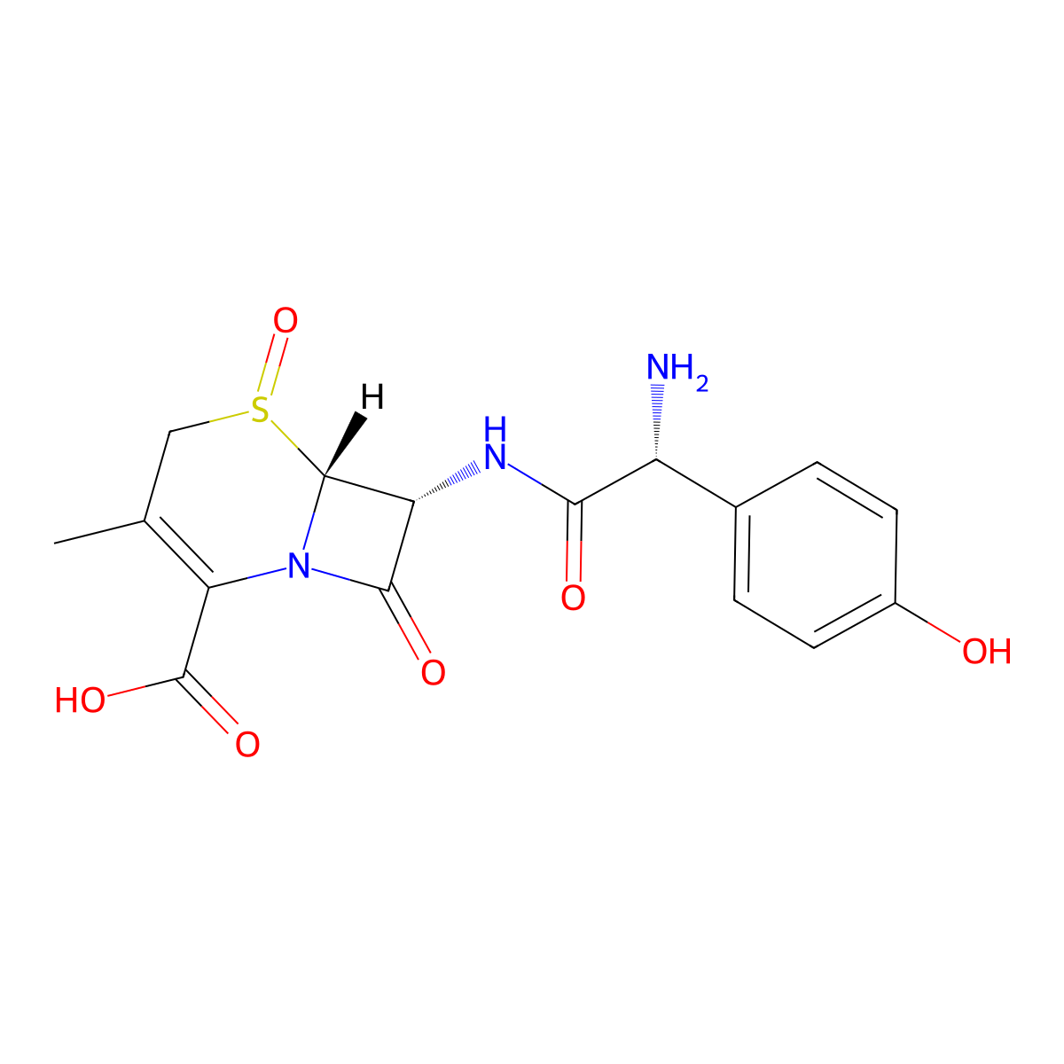 Cefadroxil Sulfoxide molecular structure, CAS 182290-77-3
