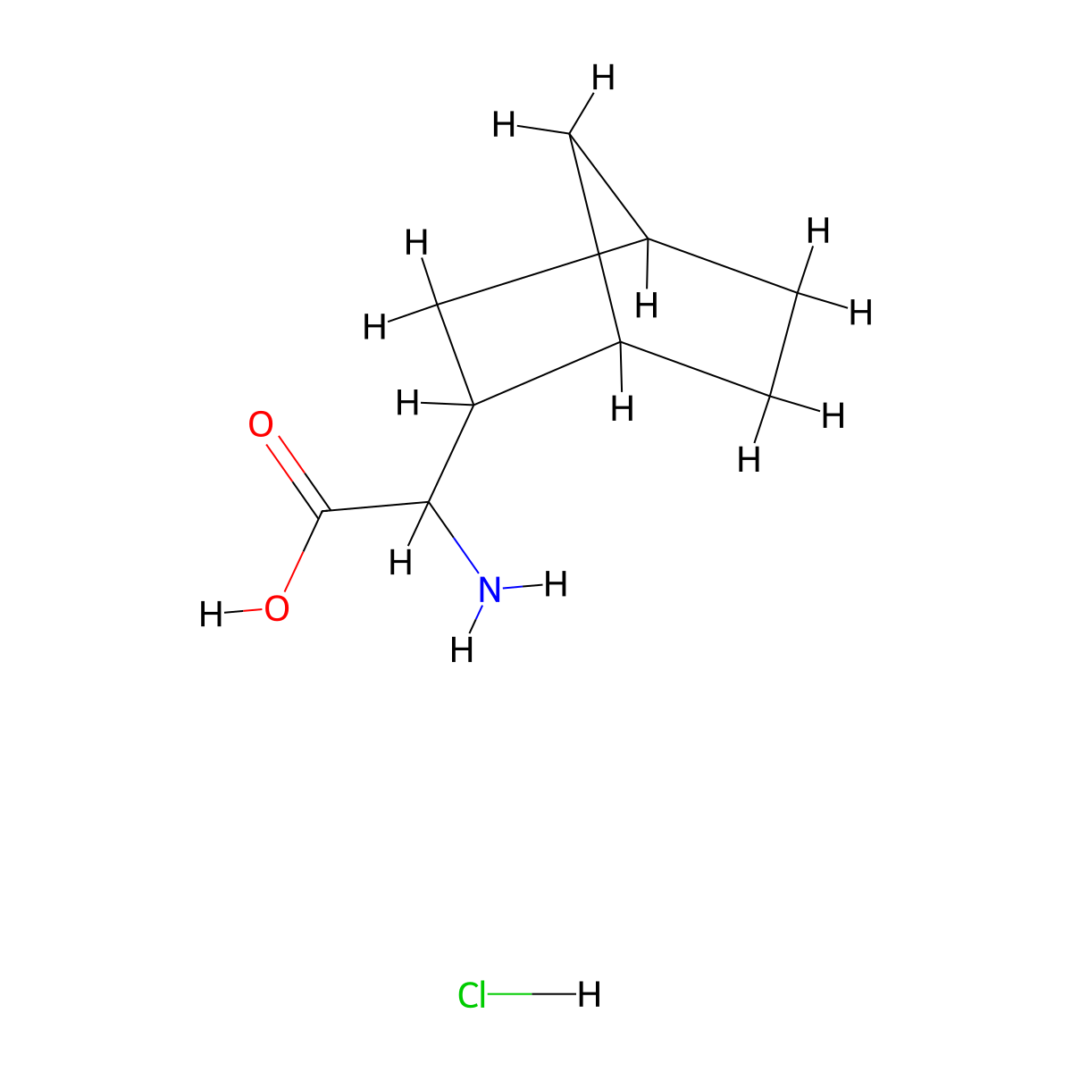 2-Amino-2-{bicyclo[2.2.1]heptan-2-yl}acetic acid hydrochloride molecular structure, CAS 182291-64-1