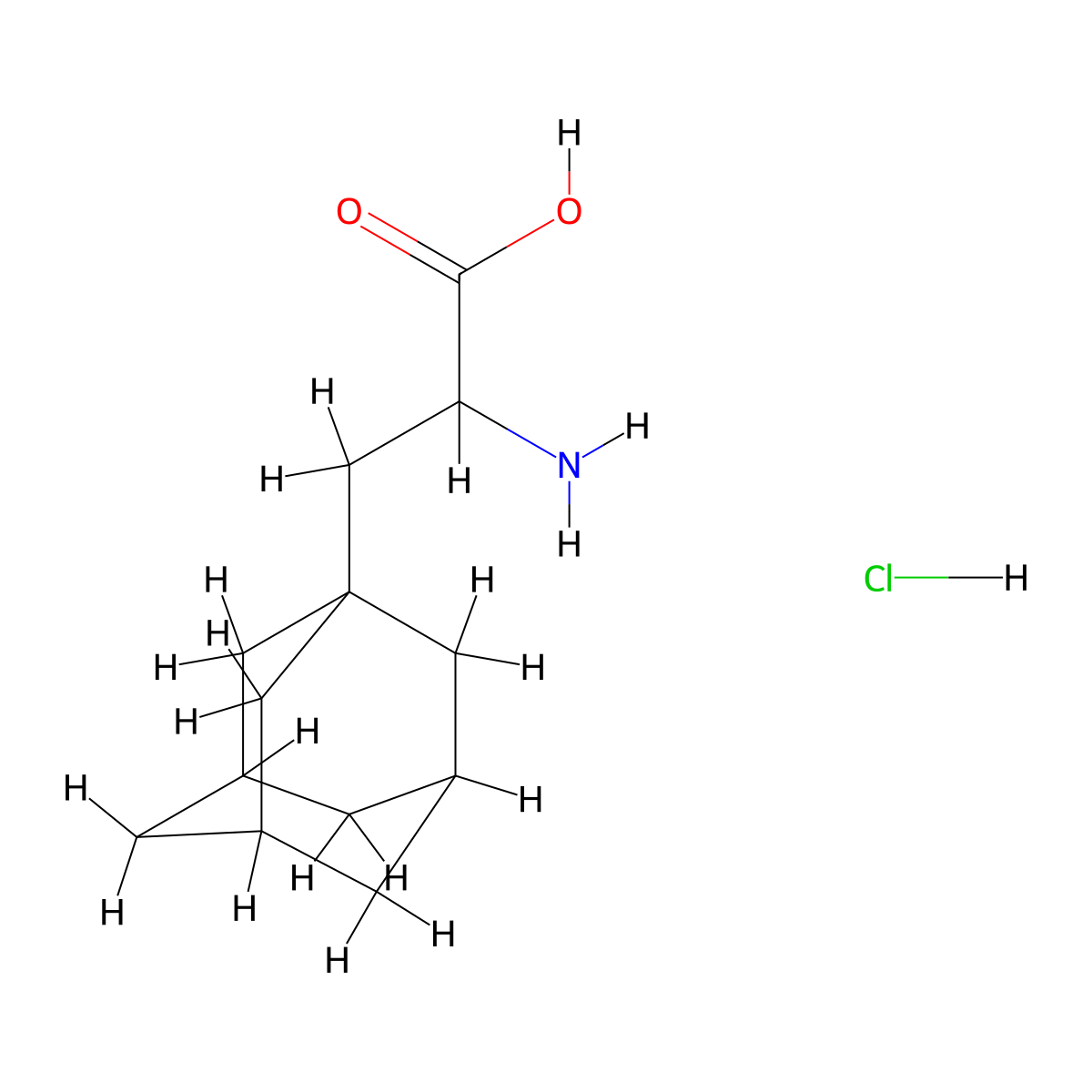 3-(Adamantan-1-yl)-2-aminopropanoic acid hydrochloride molecular structure, CAS 182291-66-3