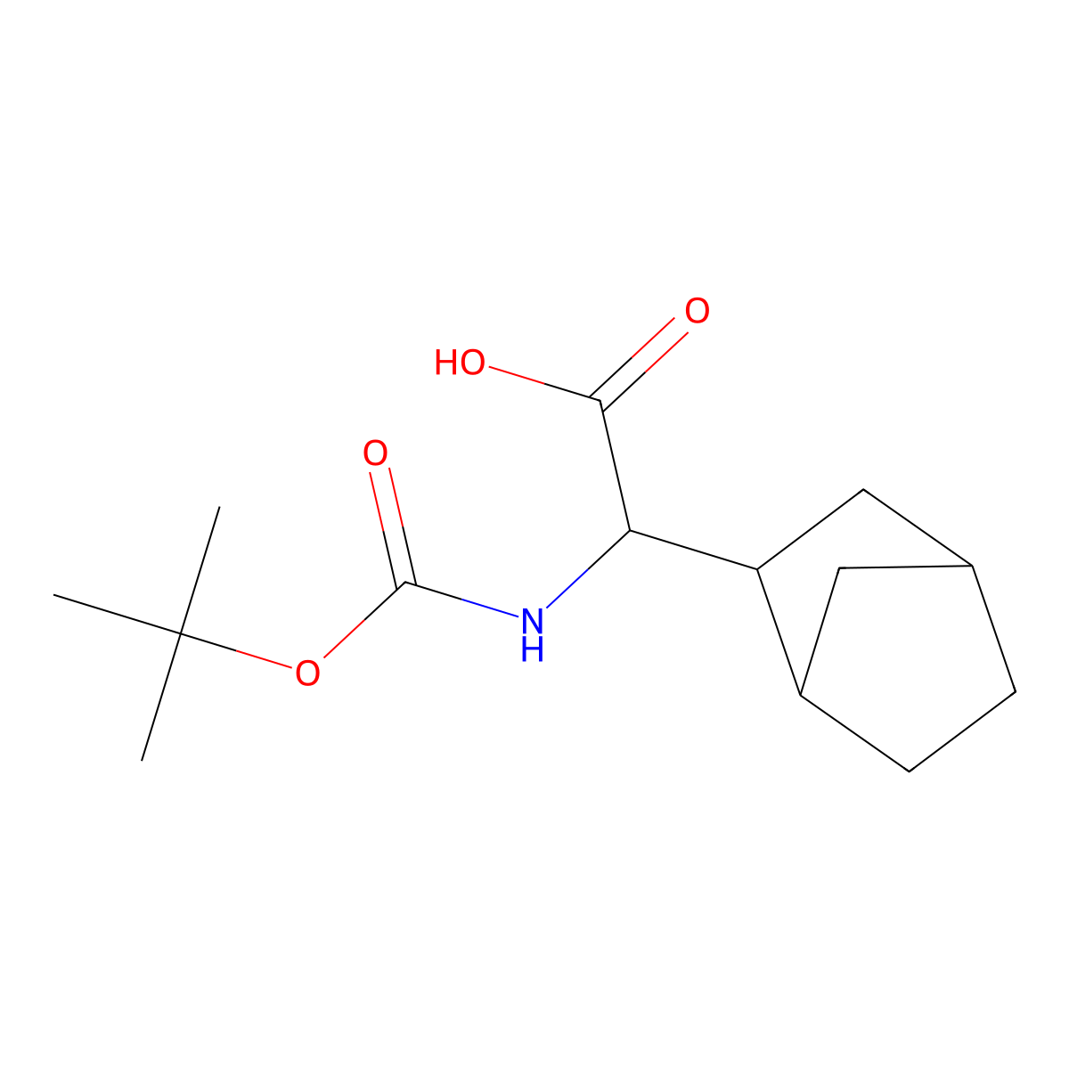 2-{Bicyclo[2.2.1]heptan-2-yl}-2-{[(tert-butoxy)carbonyl]amino}acetic acid molecular structure, CAS 182292-11-1