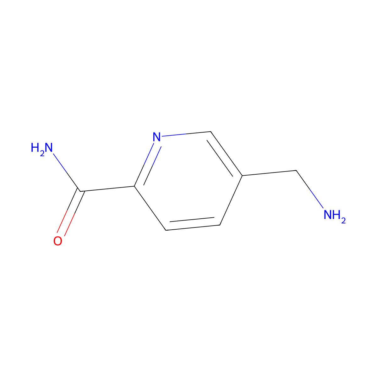 5-(Aminomethyl)pyridine-2-carboxamide molecular structure, CAS 182292-13-3