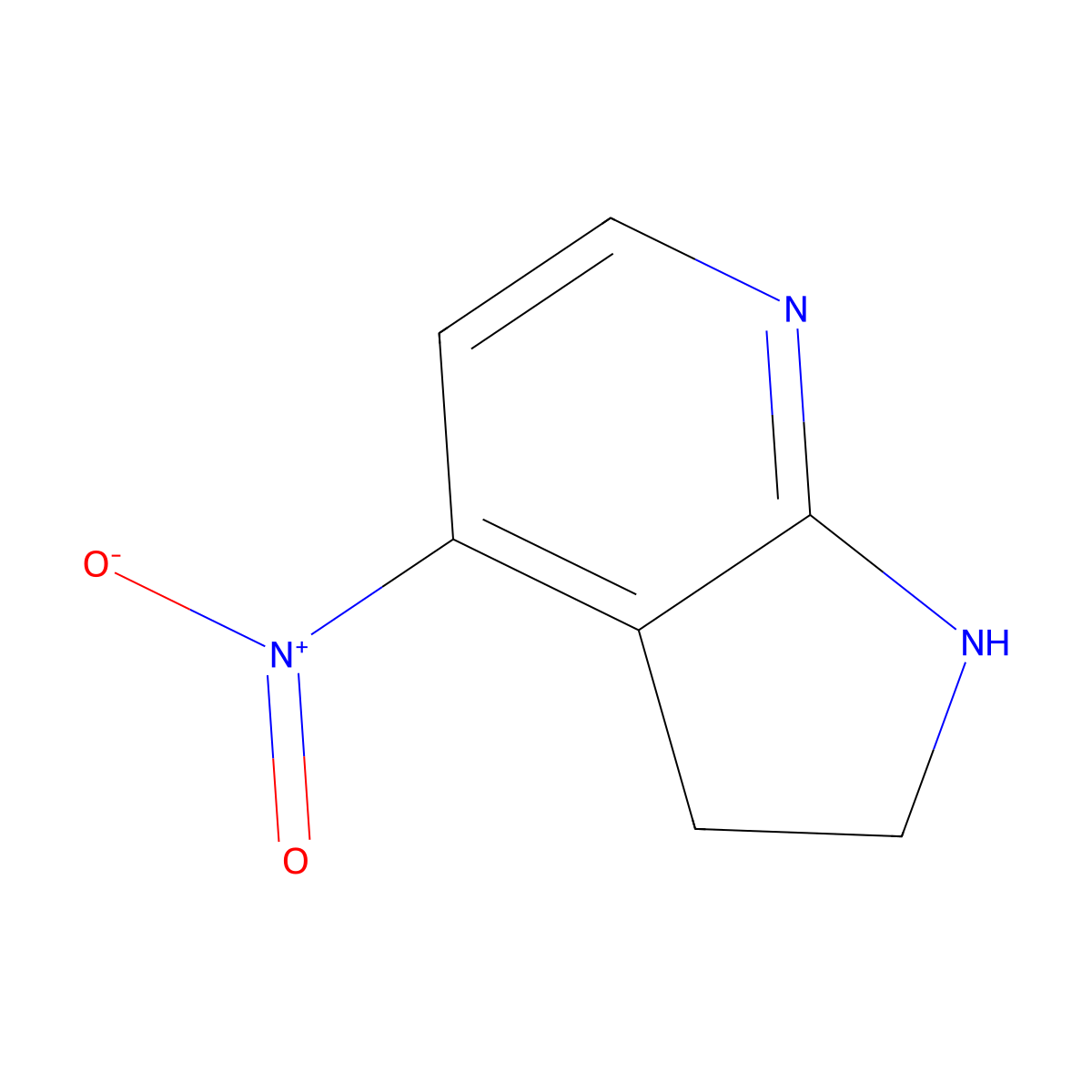 4-Nitro-2,3-dihydro-1H-pyrrolo[2,3-B]pyridine molecular structure, CAS 1822922-04-2