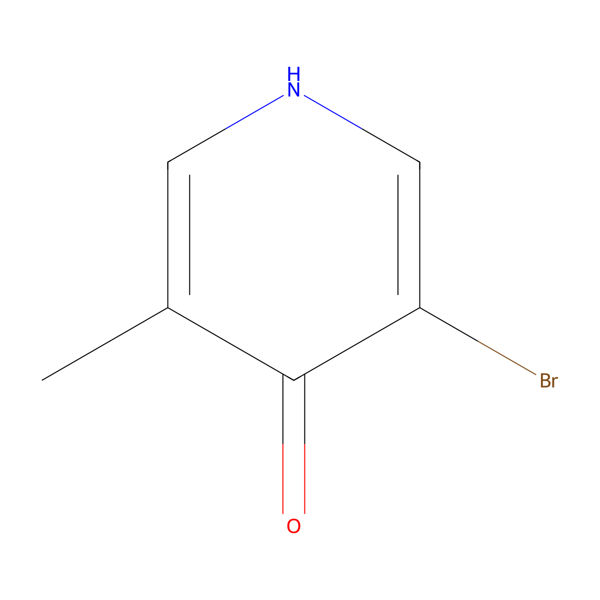 3-Bromo-5-methylpyridin-4-ol molecular structure, CAS 1822926-68-0