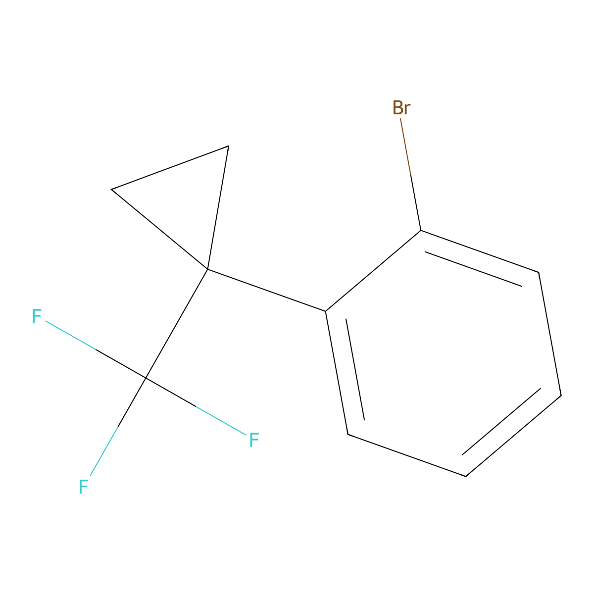 1-Bromo-2-(1-(trifluoromethyl)cyclopropyl)benzene molecular structure, CAS 1822928-76-6