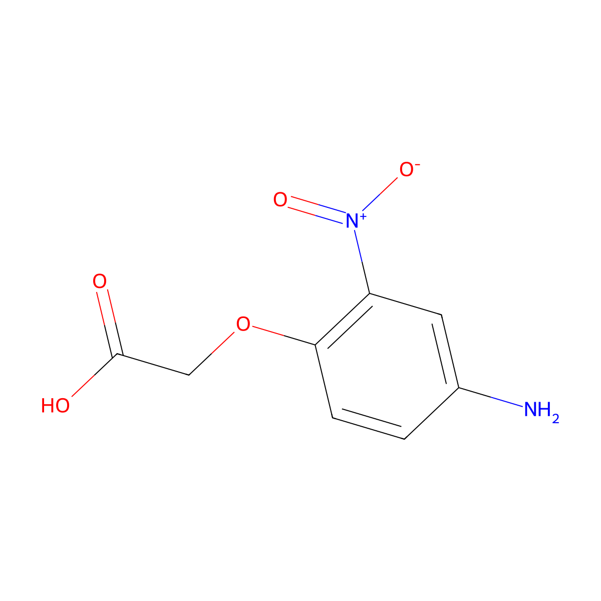 2-(4-Amino-2-nitrophenoxy)acetic acid molecular structure, CAS 1822951-74-5
