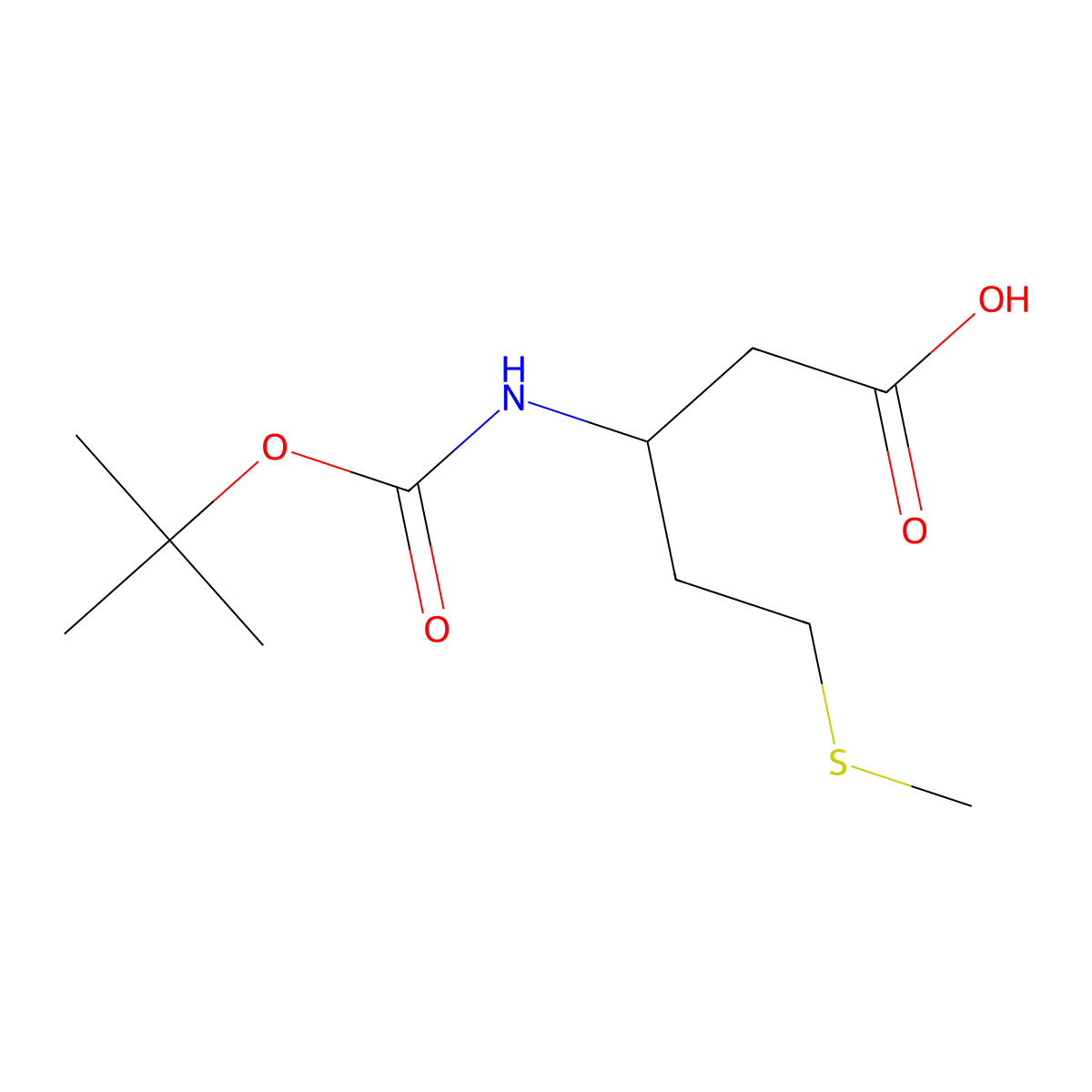 3-{[(Tert-butoxy)carbonyl]amino}-5-(methylsulfanyl)pentanoic acid molecular structure, CAS 1822958-38-2