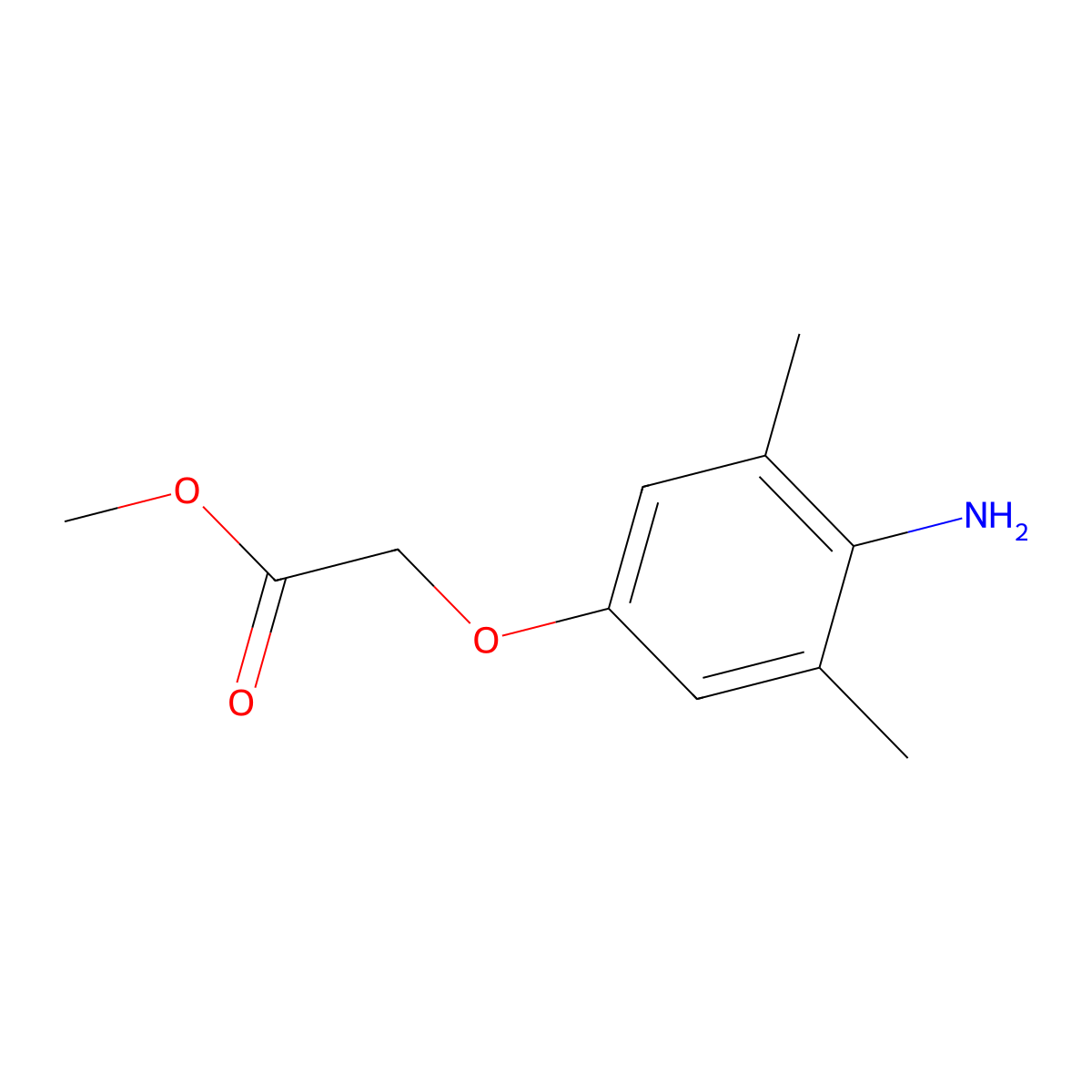Methyl 2-(4-amino-3,5-dimethylphenoxy)acetate molecular structure, CAS 1822961-61-4