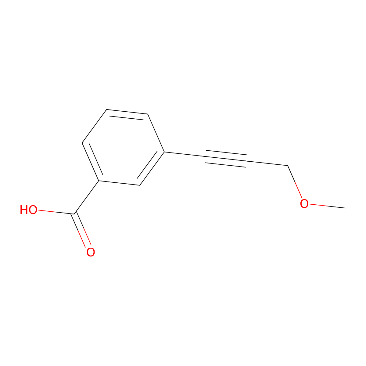 3-(3-Methoxy-1-propyn-1-yl)benzoic acid molecular structure, CAS 1822980-21-1