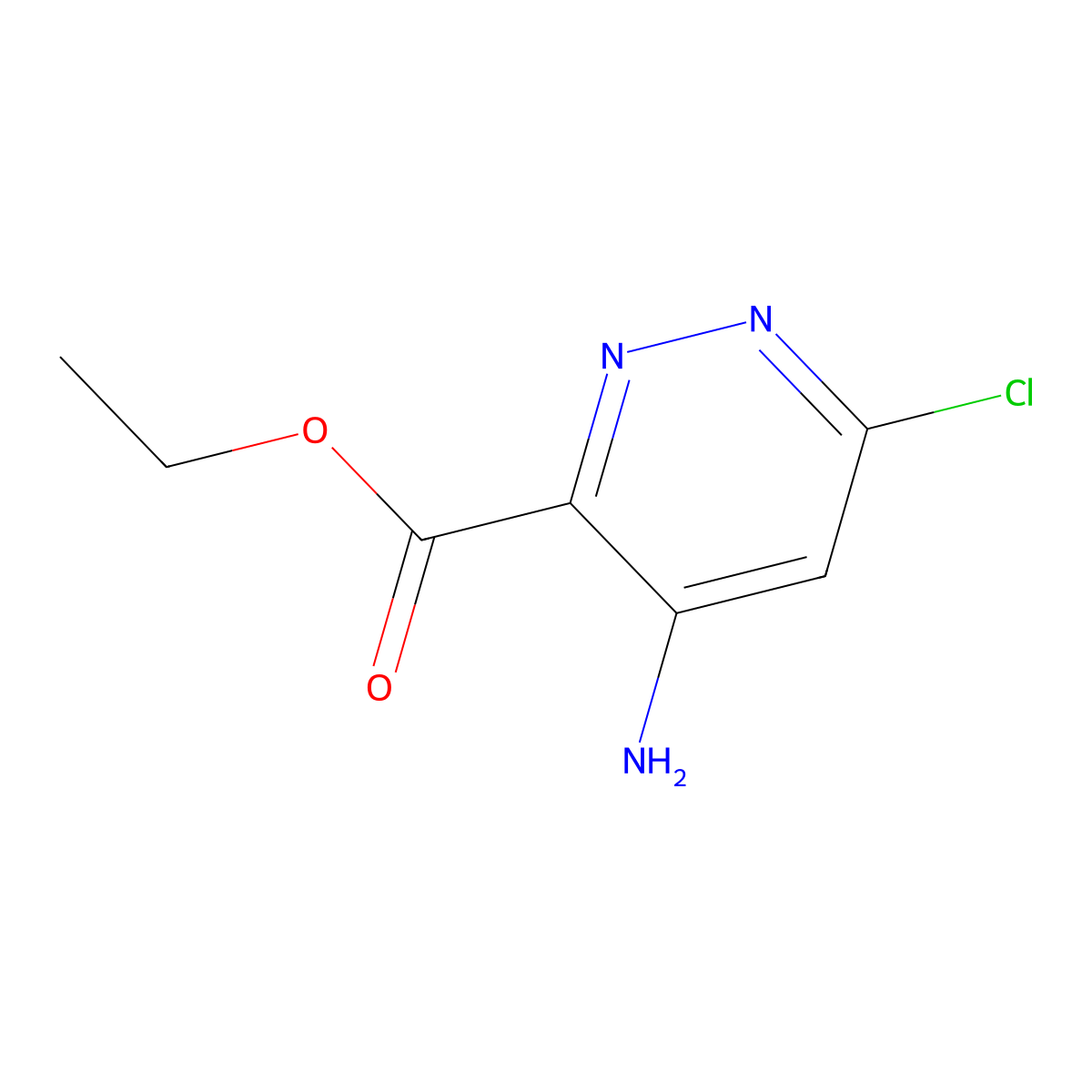 Ethyl 4-amino-6-chloropyridazine-3-carboxylate molecular structure, CAS 1822984-03-1
