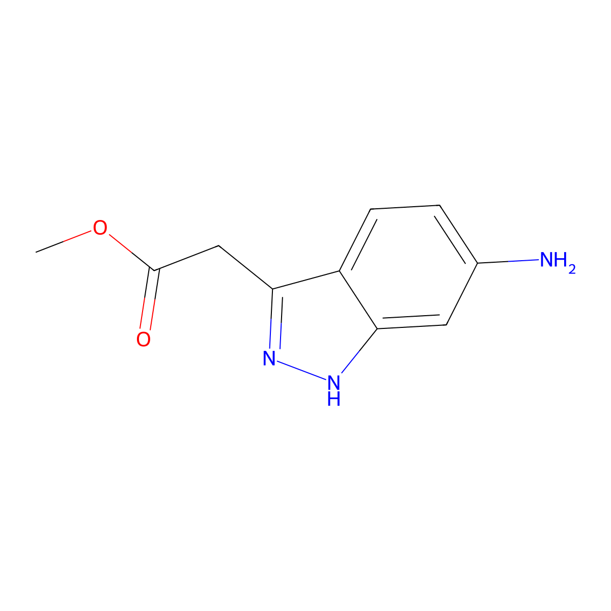 Methyl 2-(6-amino-1H-indazol-3-yl)acetate molecular structure, CAS 1822984-76-8