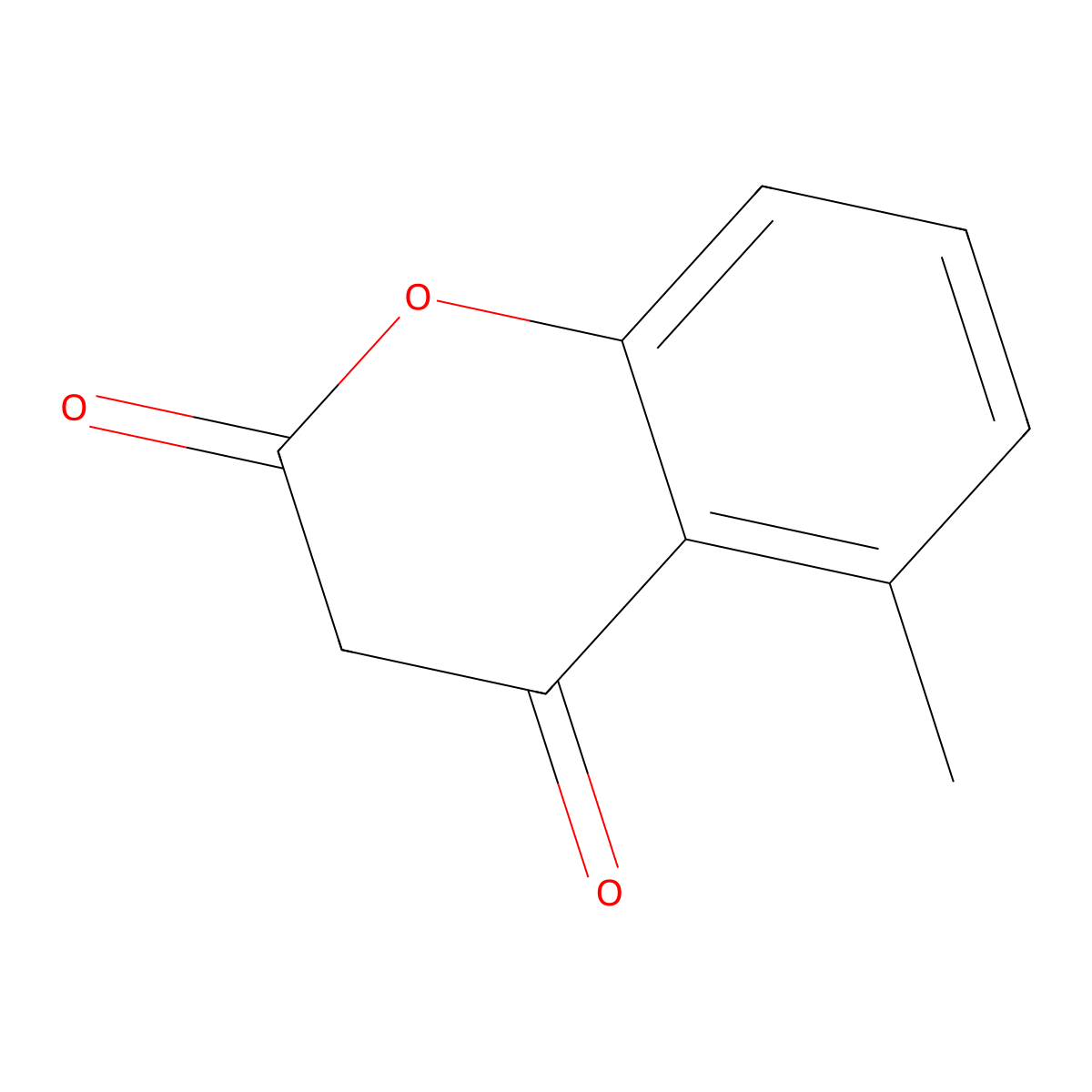 5-methyl-3,4-dihydro-2H-1-benzopyran-2,4-dione molecular structure, CAS 1822985-57-8