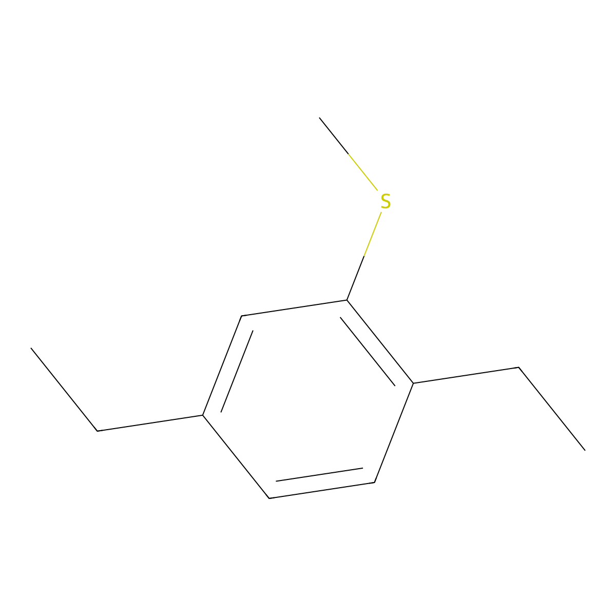1,4-Diethyl-2-(methylthio)benzene molecular structure, CAS 1822986-58-2