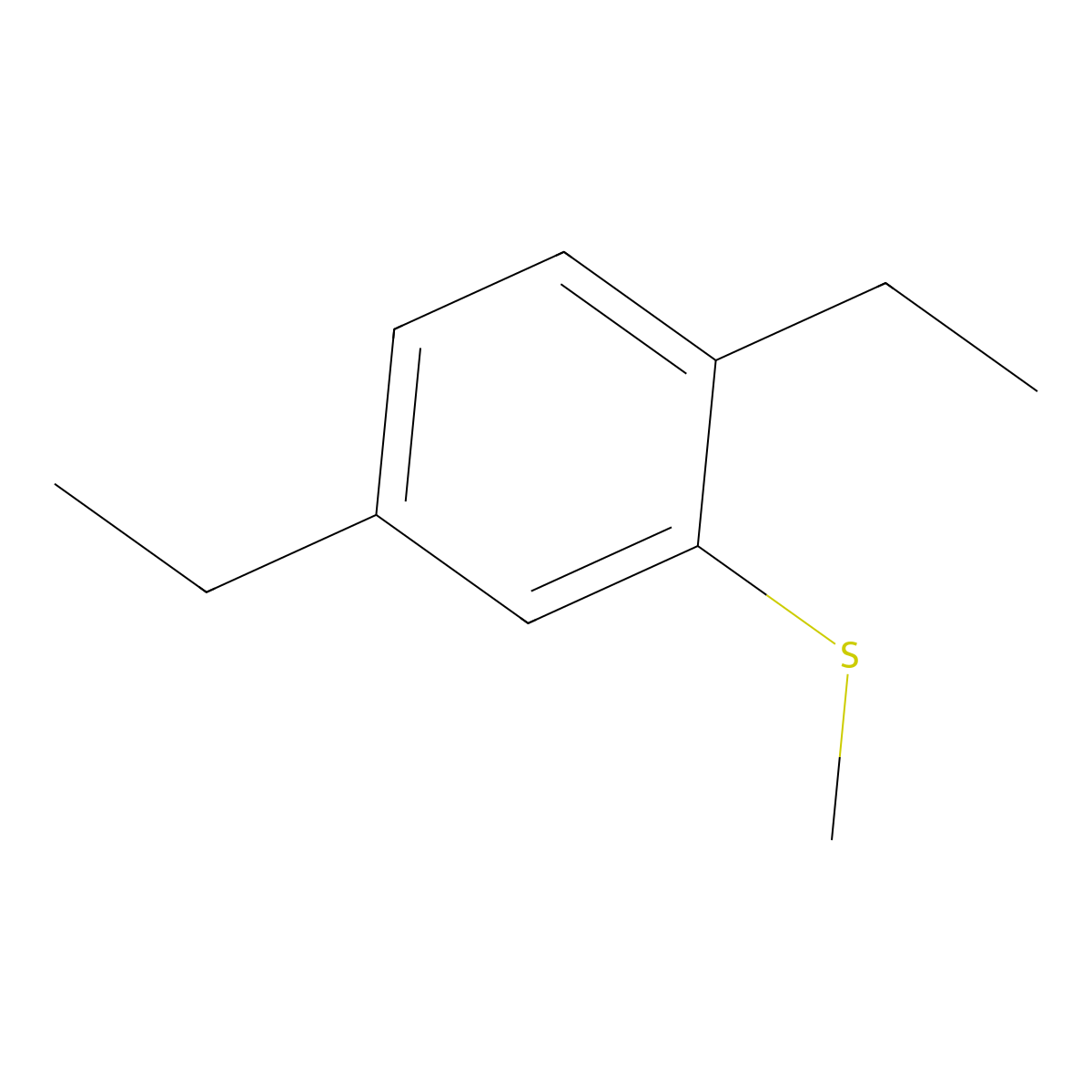 1,4-Diethyl-2-(methylthio)benzene molecular structure, CAS 1822986-58-2