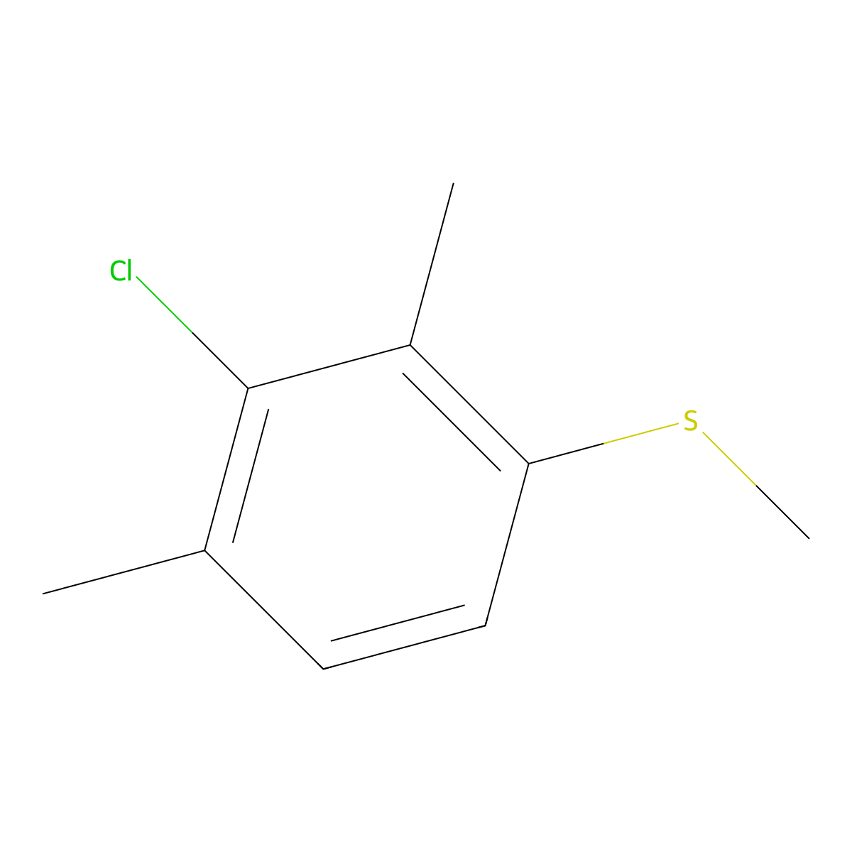 (3-Chloro-2,4-dimethylphenyl)(methyl)sulfane molecular structure, CAS 1822987-32-5