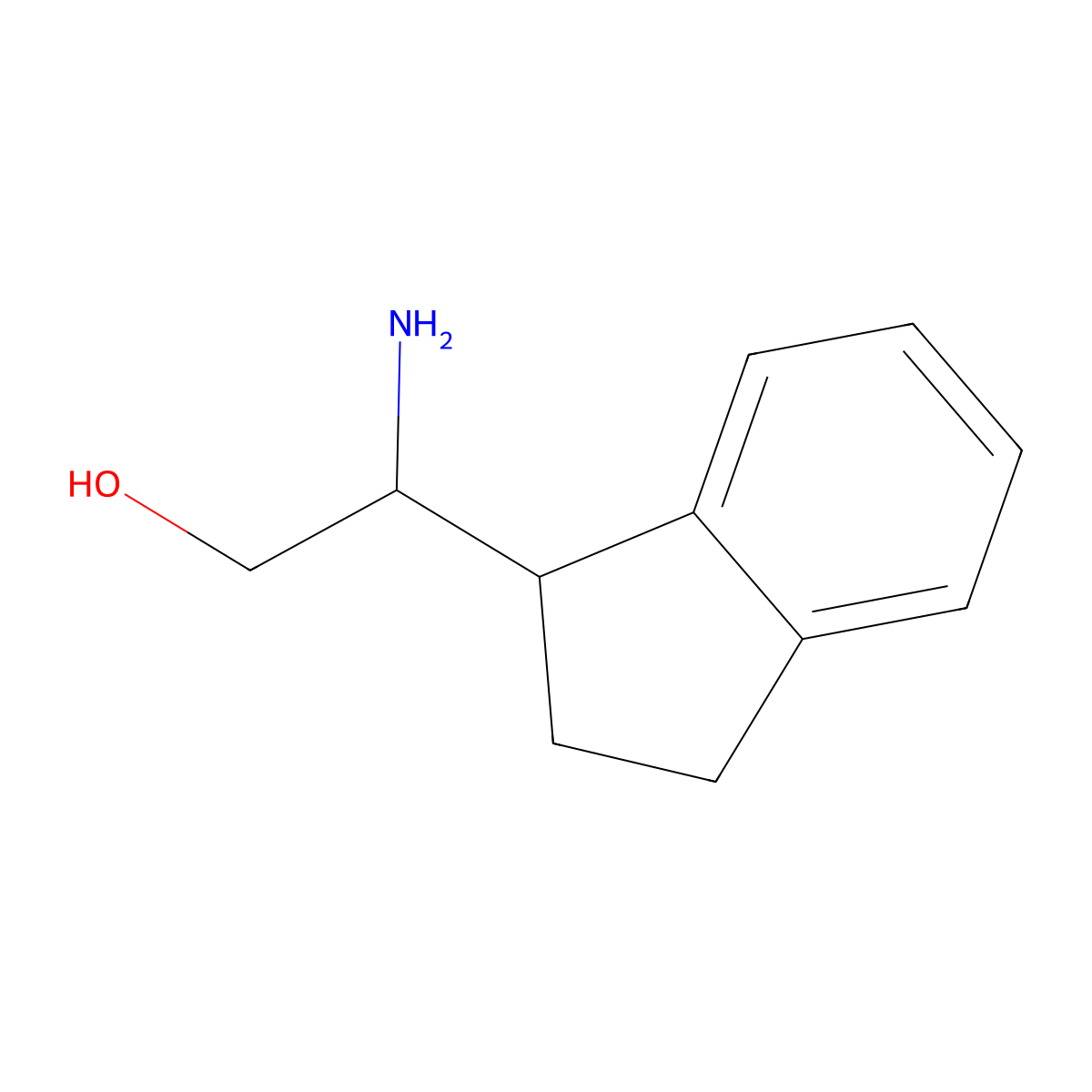 2-amino-2-(2,3-dihydro-1H-inden-1-yl)ethan-1-ol molecular structure, CAS 1822991-49-0