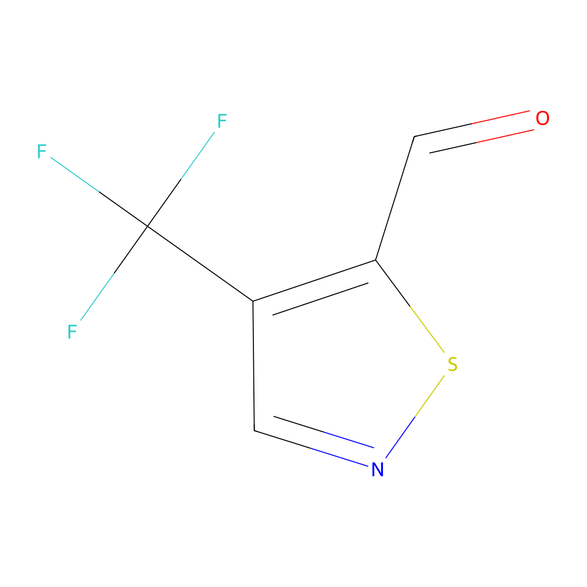 4-(Trifluoromethyl)-1,2-thiazole-5-carbaldehyde molecular structure, CAS 1822992-91-5
