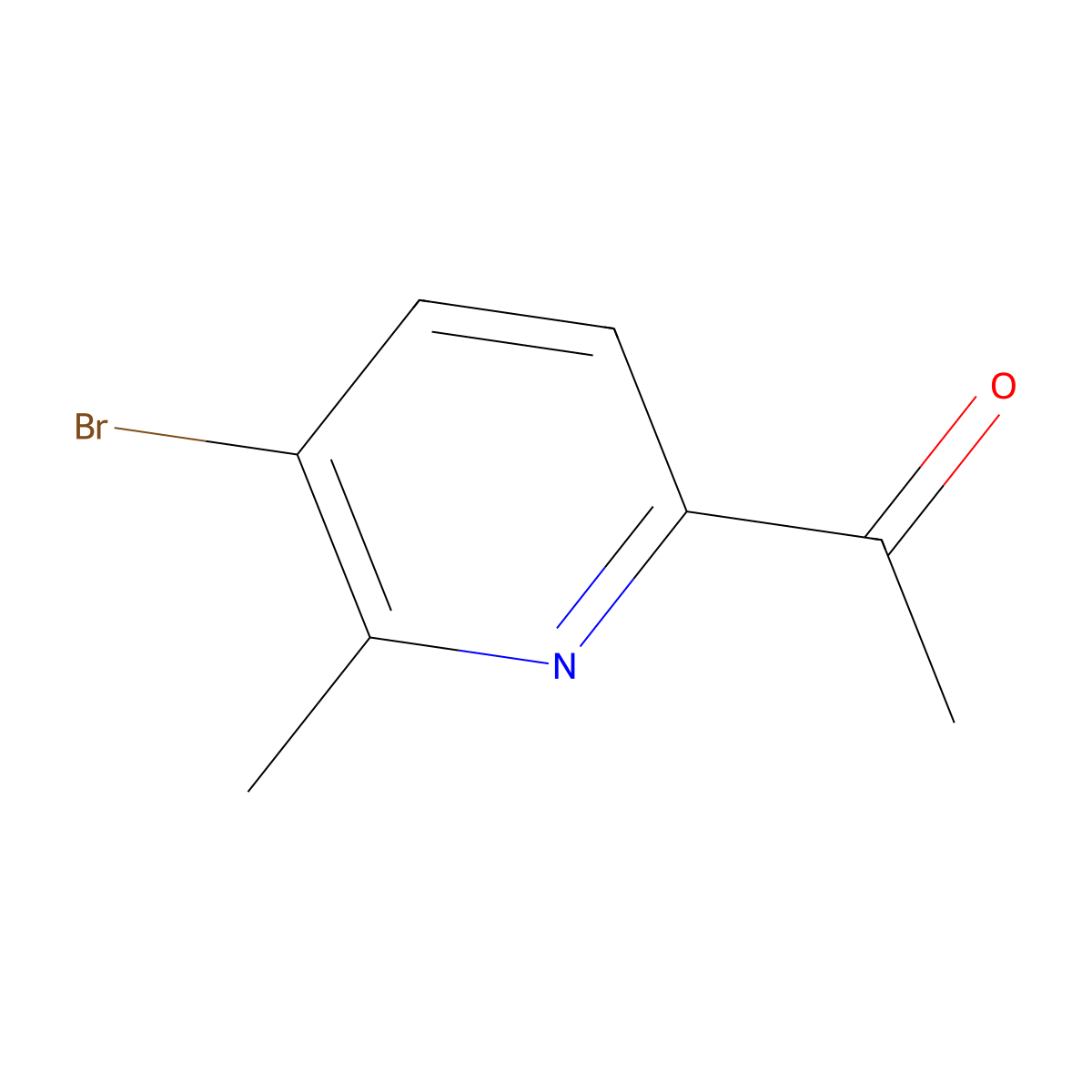1-(5-Bromo-6-methylpyridin-2-yl)ethanone molecular structure, CAS 1822993-80-5