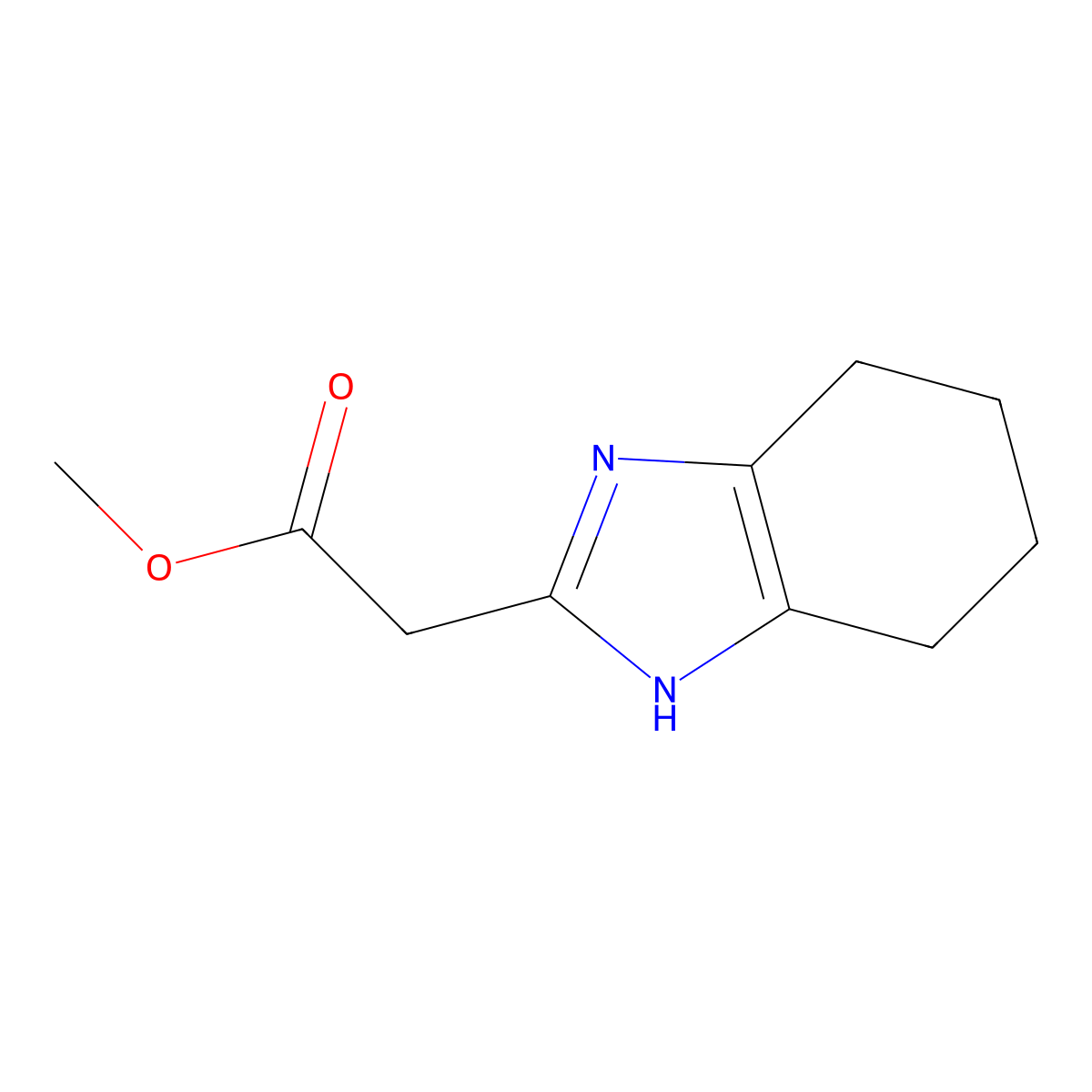 methyl 2-(4,5,6,7-tetrahydro-1H-benzo[d]imidazol-2-yl)acetate molecular structure, CAS 1822996-22-4