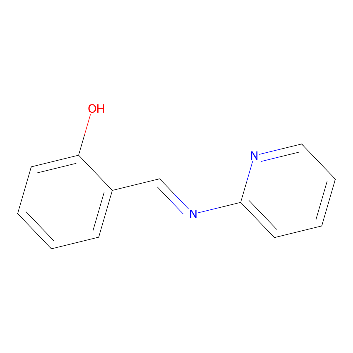 2-(2-Pyridyliminomethyl)phenol molecular structure, CAS 1823-47-8