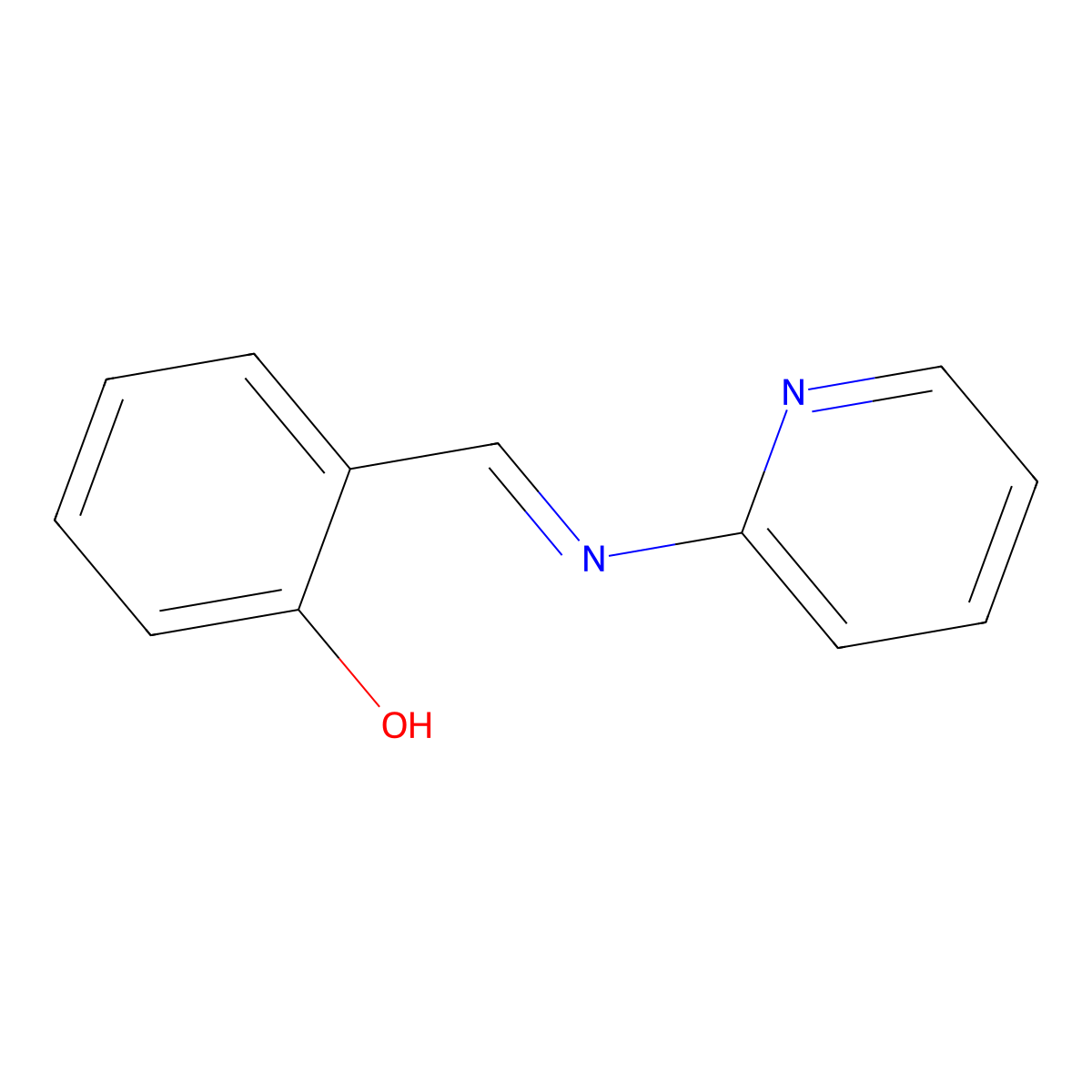 2-(2-Pyridyliminomethyl)phenol molecular structure, CAS 1823-47-8