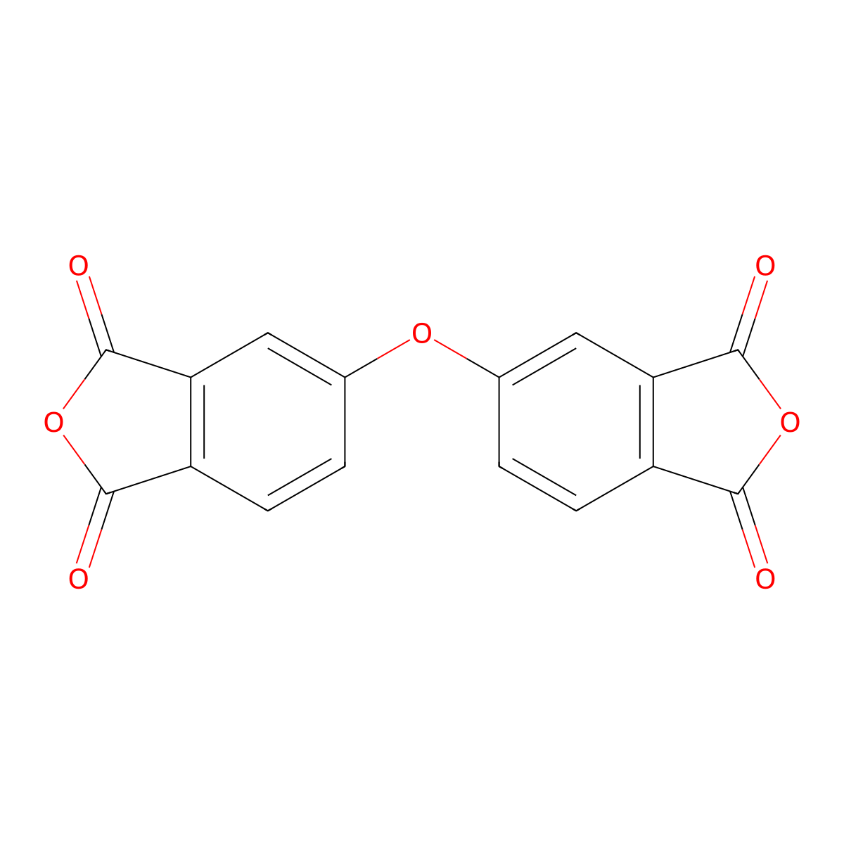 4,4'-Oxydiphthalic anhydride molecular structure, CAS 1823-59-2