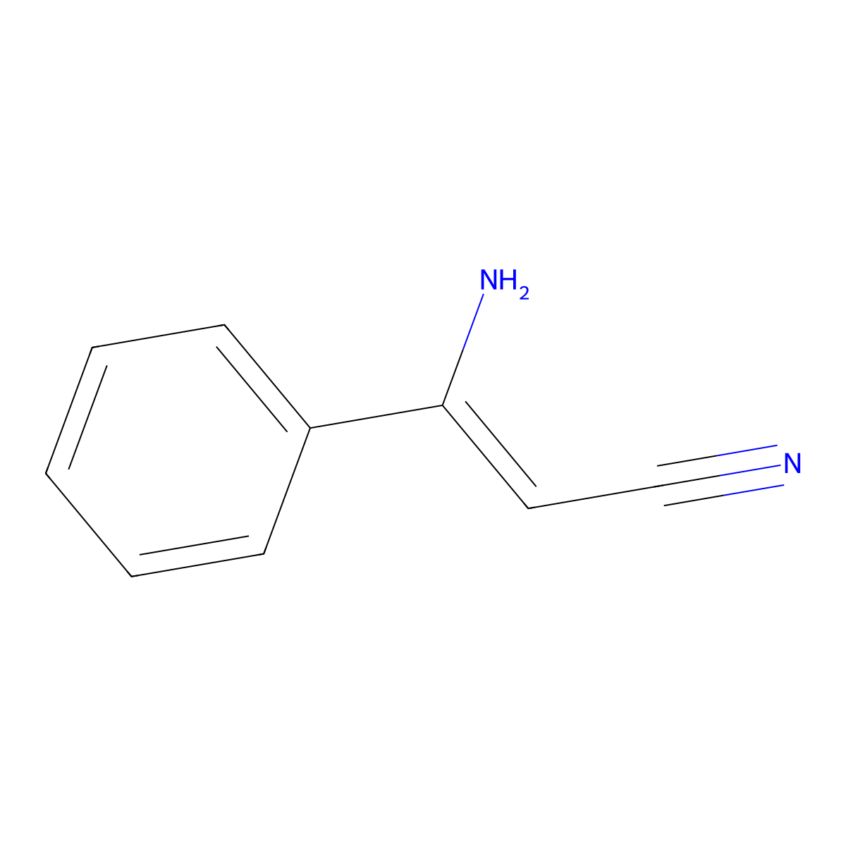 Aminocinnamonitrile molecular structure, CAS 1823-99-0