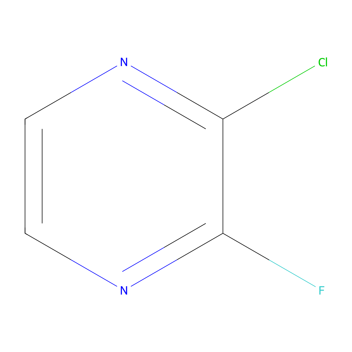 2-Chloro-3-fluoropyrazine molecular structure, CAS 1823008-64-5