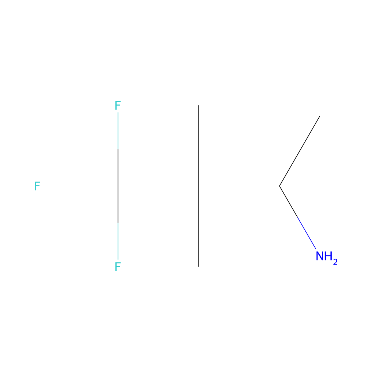 4,4,4-Trifluoro-3,3-dimethylbutan-2-amine molecular structure, CAS 1823012-43-6