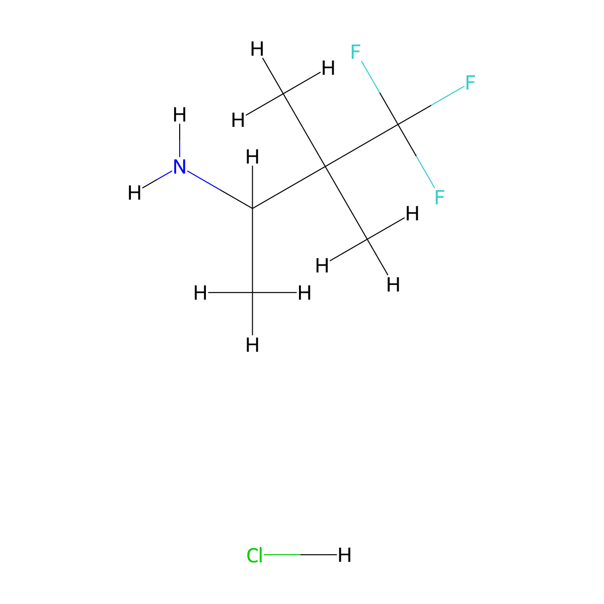 4,4,4-Trifluoro-3,3-dimethylbutan-2-amine hydrochloride molecular structure, CAS 1823012-44-7