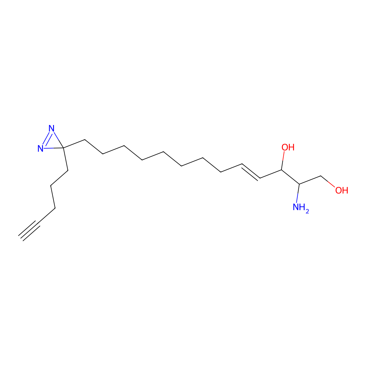 PhotoClick Sphingosine molecular structure, CAS 1823021-14-2