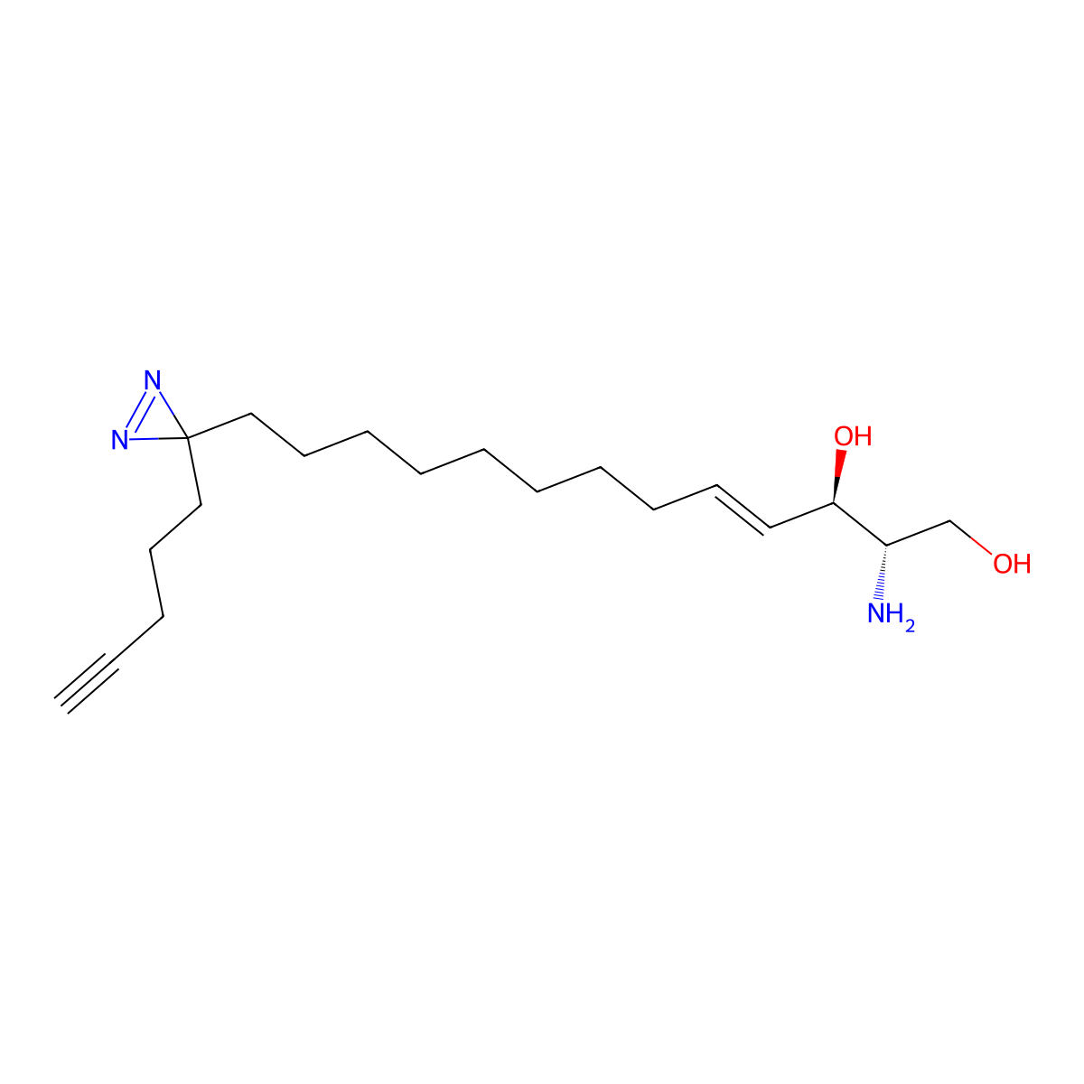 PhotoClick Sphingosine molecular structure, CAS 1823021-14-2