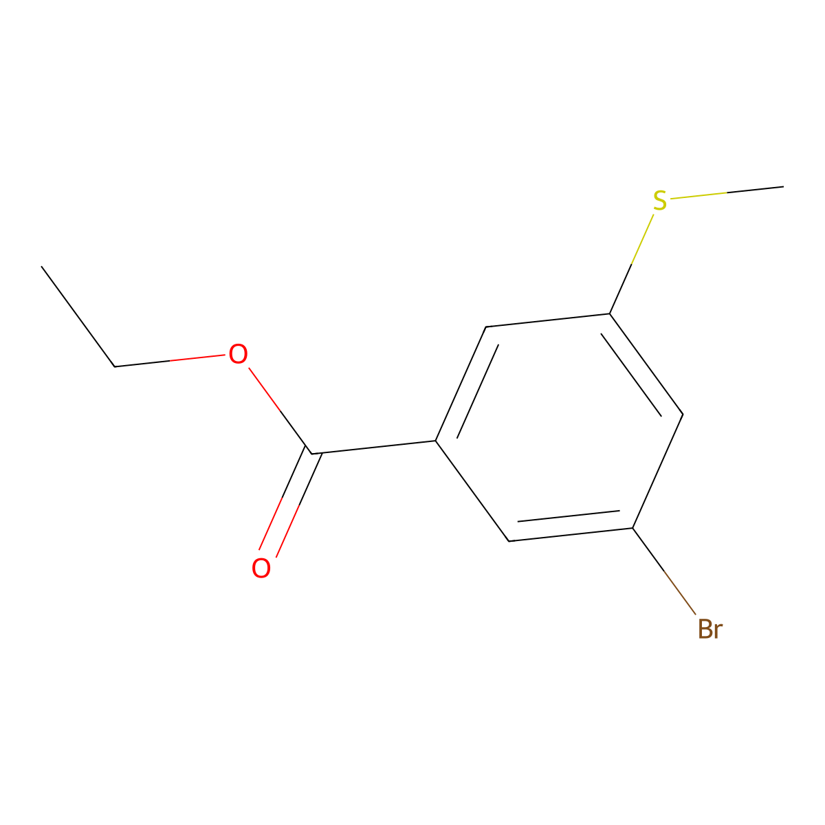 Ethyl 3-bromo-5-(methylthio)benzoate molecular structure, CAS 1823024-65-2