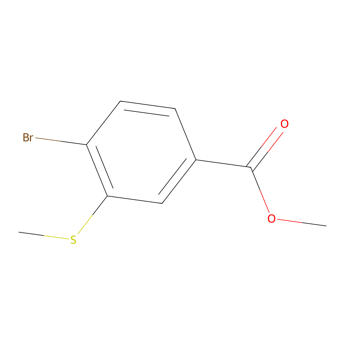 Methyl 4-bromo-3-(methylthio)benzoate molecular structure, CAS 1823025-06-4