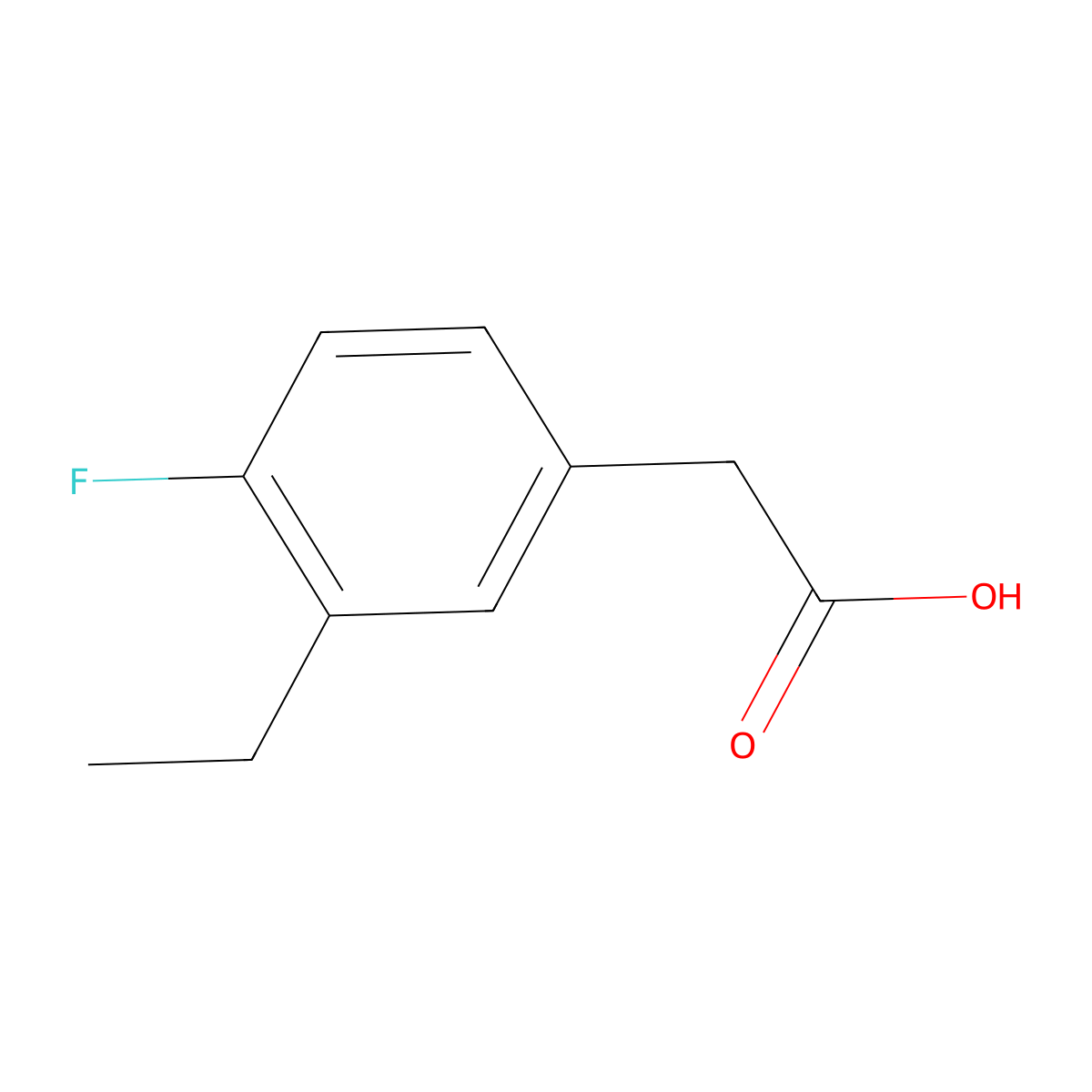 2-(3-Ethyl-4-fluorophenyl)acetic acid molecular structure, CAS 1823025-30-4