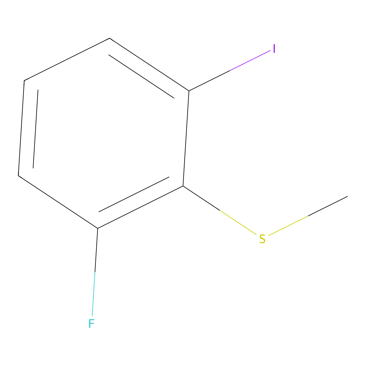 (2-Fluoro-6-iodophenyl)(methyl)sulfane molecular structure, CAS 1823026-33-0