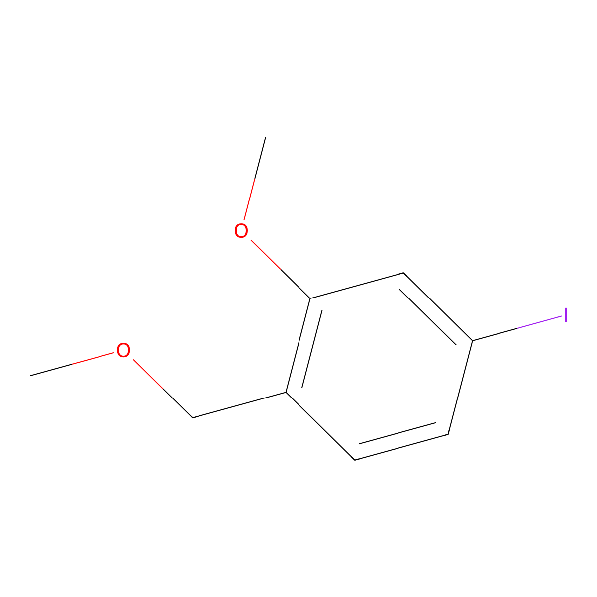 4-Iodo-2-methoxy-1-(methoxymethyl)benzene molecular structure, CAS 1823027-51-5