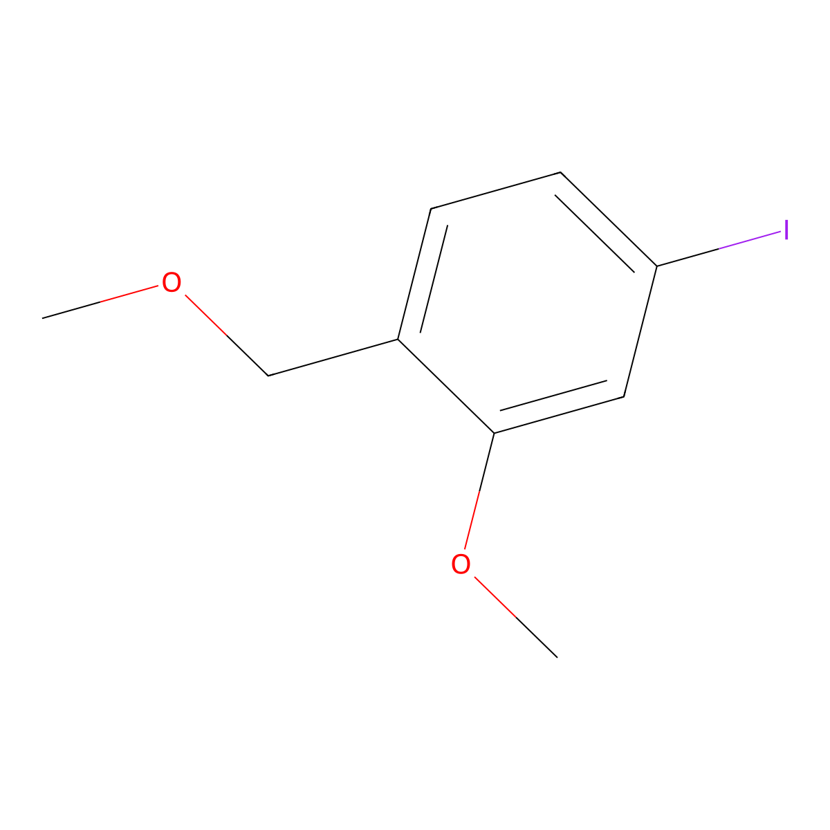 4-Iodo-2-methoxy-1-(methoxymethyl)benzene molecular structure, CAS 1823027-51-5