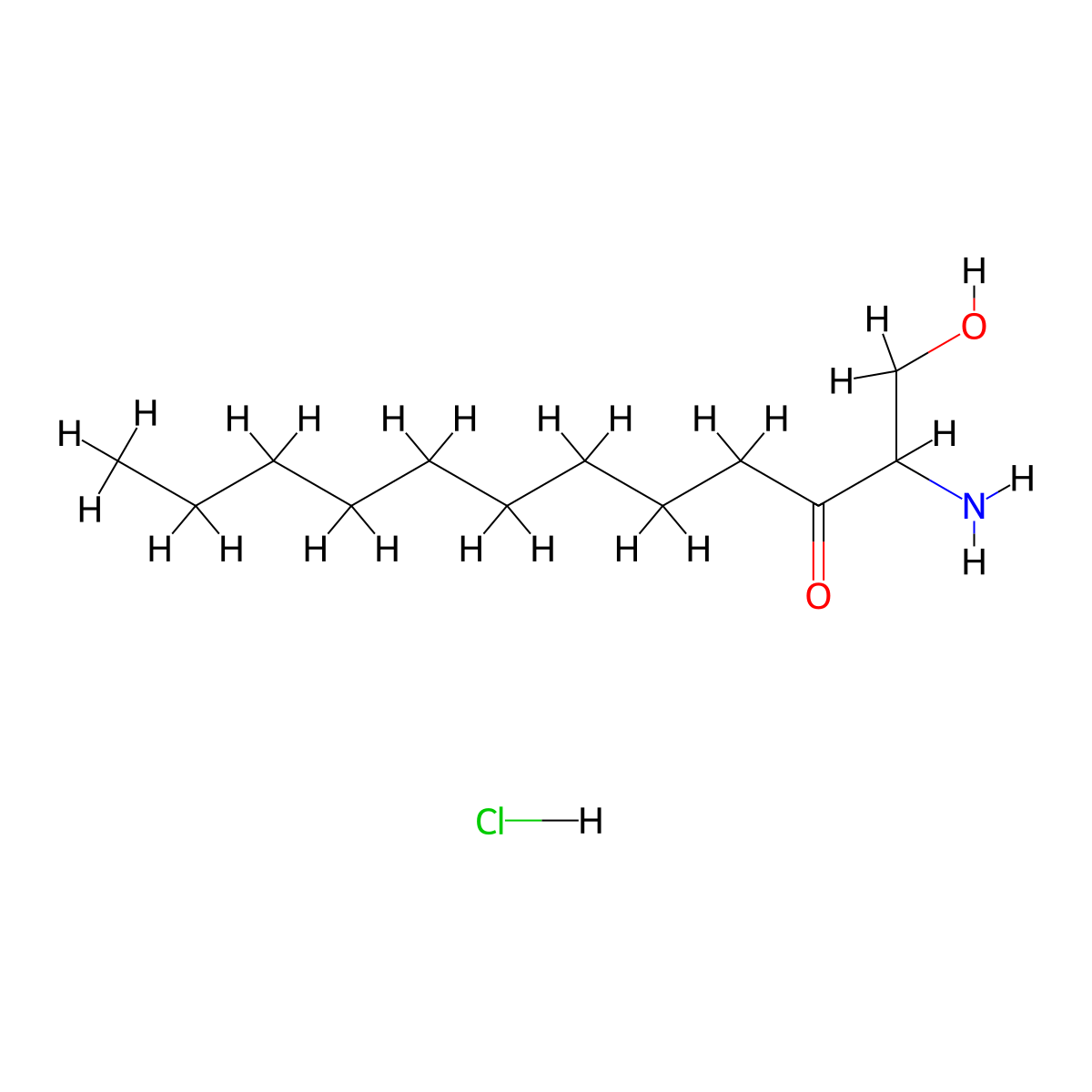 2-Amino-1-hydroxy-3-dodecanone,monohydrochloride molecular structure, CAS 1823032-02-5