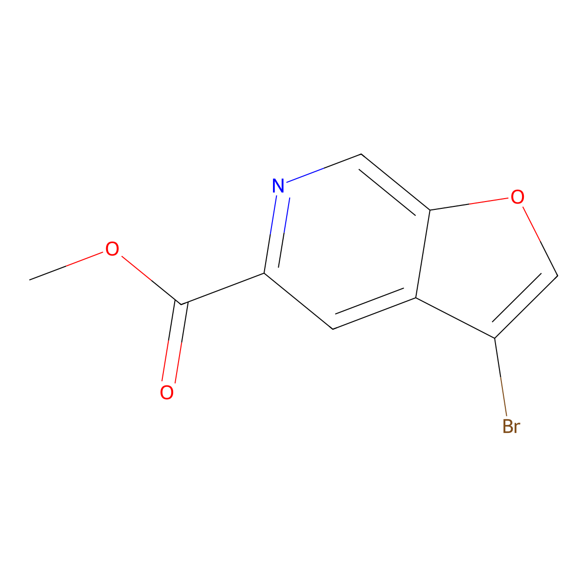 Methyl 3-bromofuro[2,3-c]pyridine-5-carboxylate molecular structure, CAS 1823040-07-8