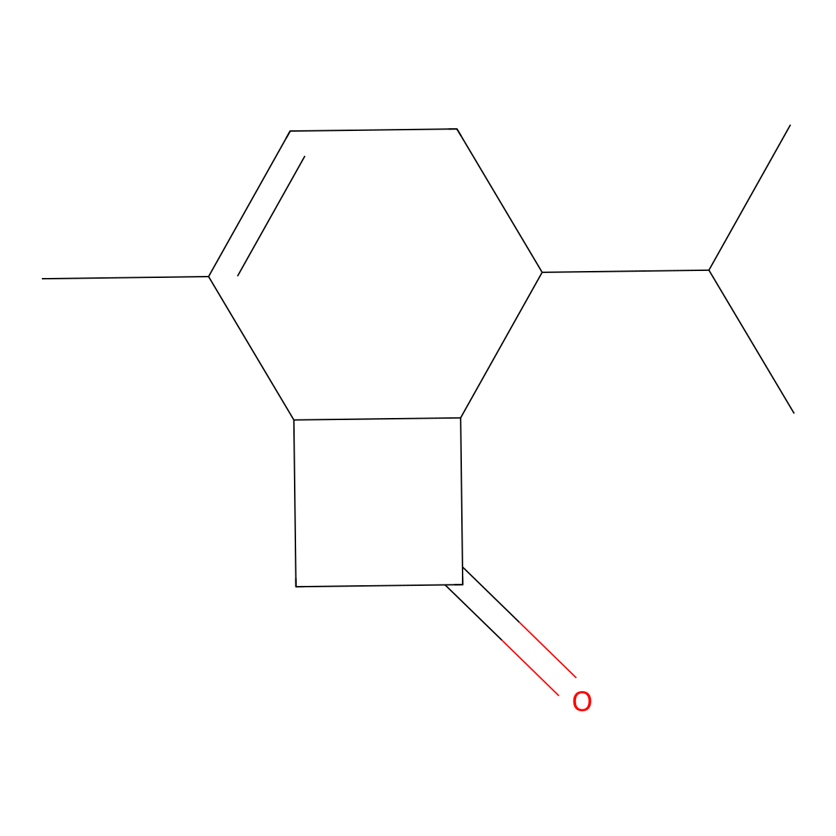 2-Methyl-5-(propan-2-yl)bicyclo[4.2.0]oct-2-en-7-one molecular structure, CAS 1823044-82-1
