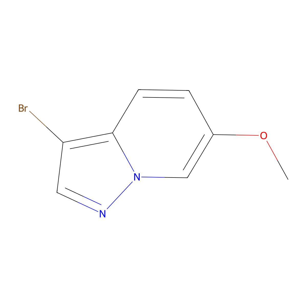 3-Bromo-6-methoxypyrazolo[1,5-a]pyridine molecular structure, CAS 1823050-60-7