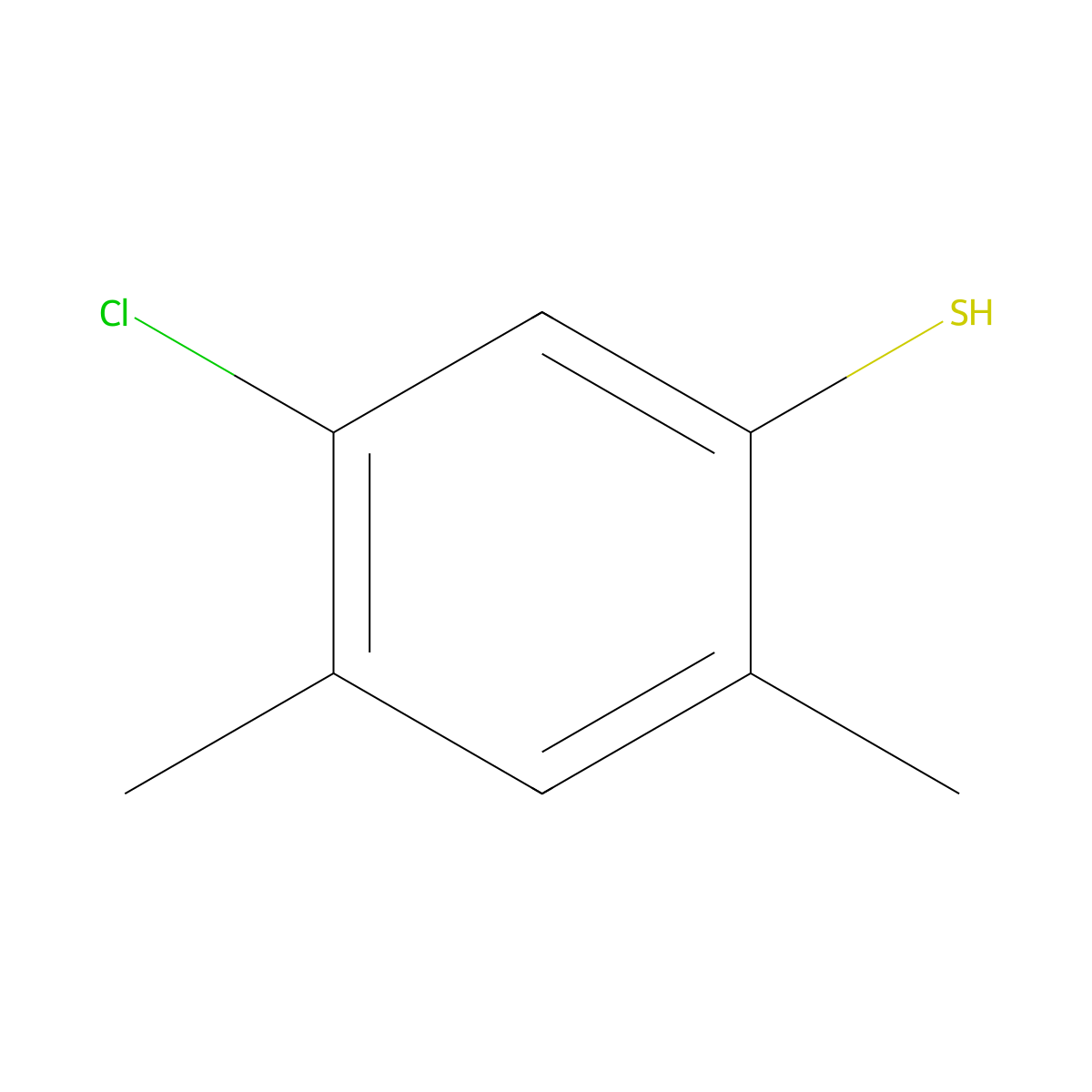 5-Chloro-2,4-dimethylbenzenethiol molecular structure, CAS 1823050-95-8