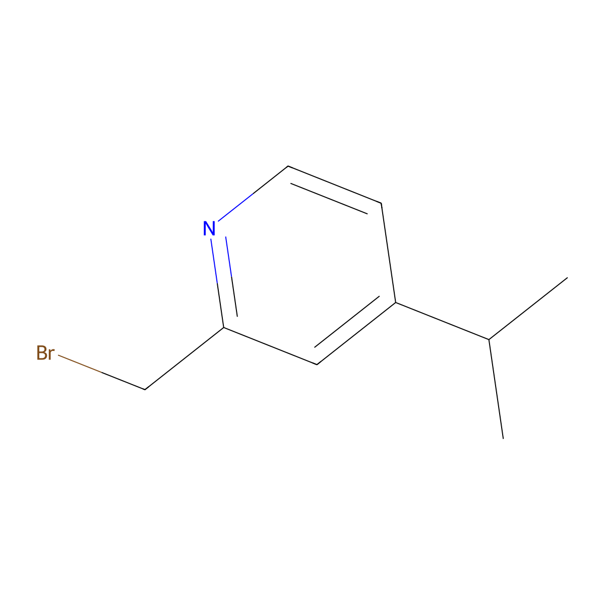2-(Bromomethyl)-4-isopropylpyridine molecular structure, CAS 1823052-05-6