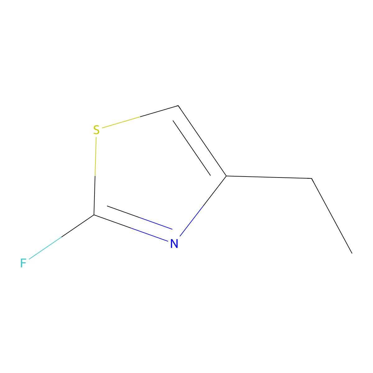 4-Ethyl-2-fluoro-1,3-thiazole molecular structure, CAS 1823052-07-8