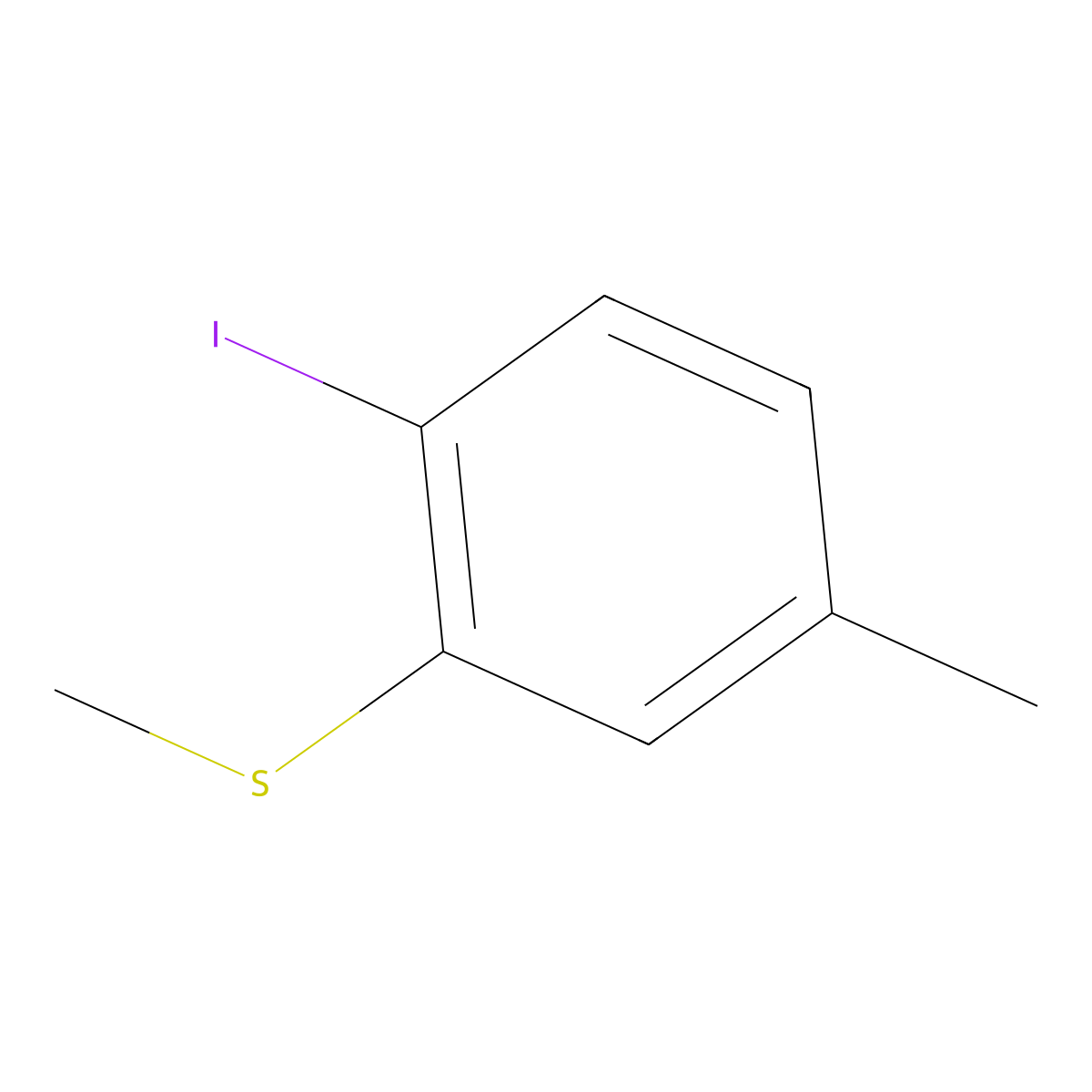 (2-Iodo-5-methylphenyl)(methyl)sulfane molecular structure, CAS 1823055-06-6