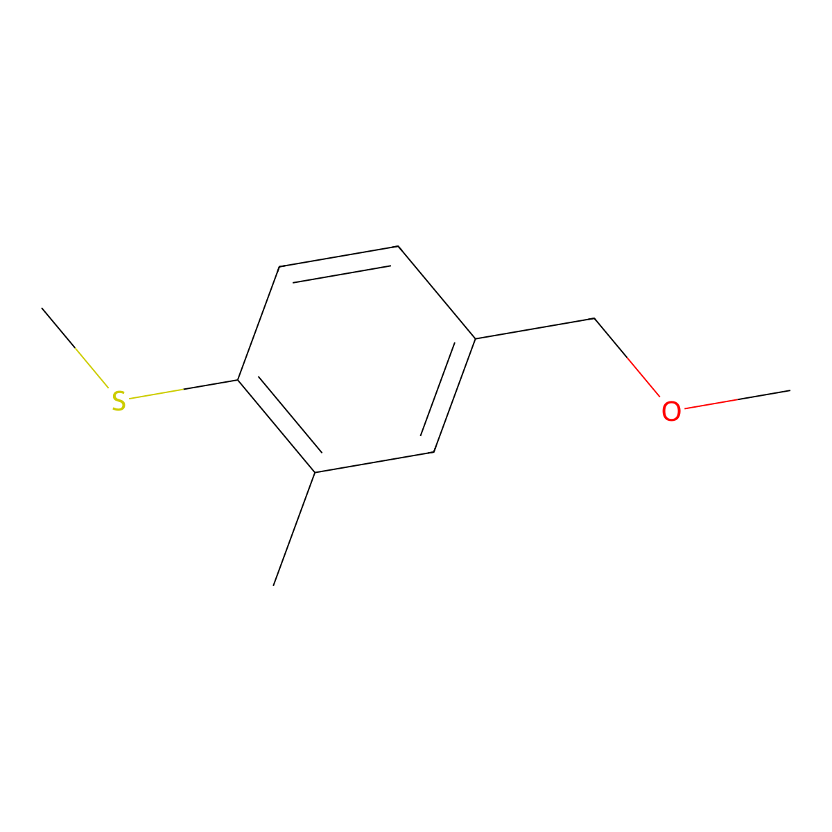 (4-(Methoxymethyl)-2-methylphenyl)(methyl)sulfane molecular structure, CAS 1823055-50-0